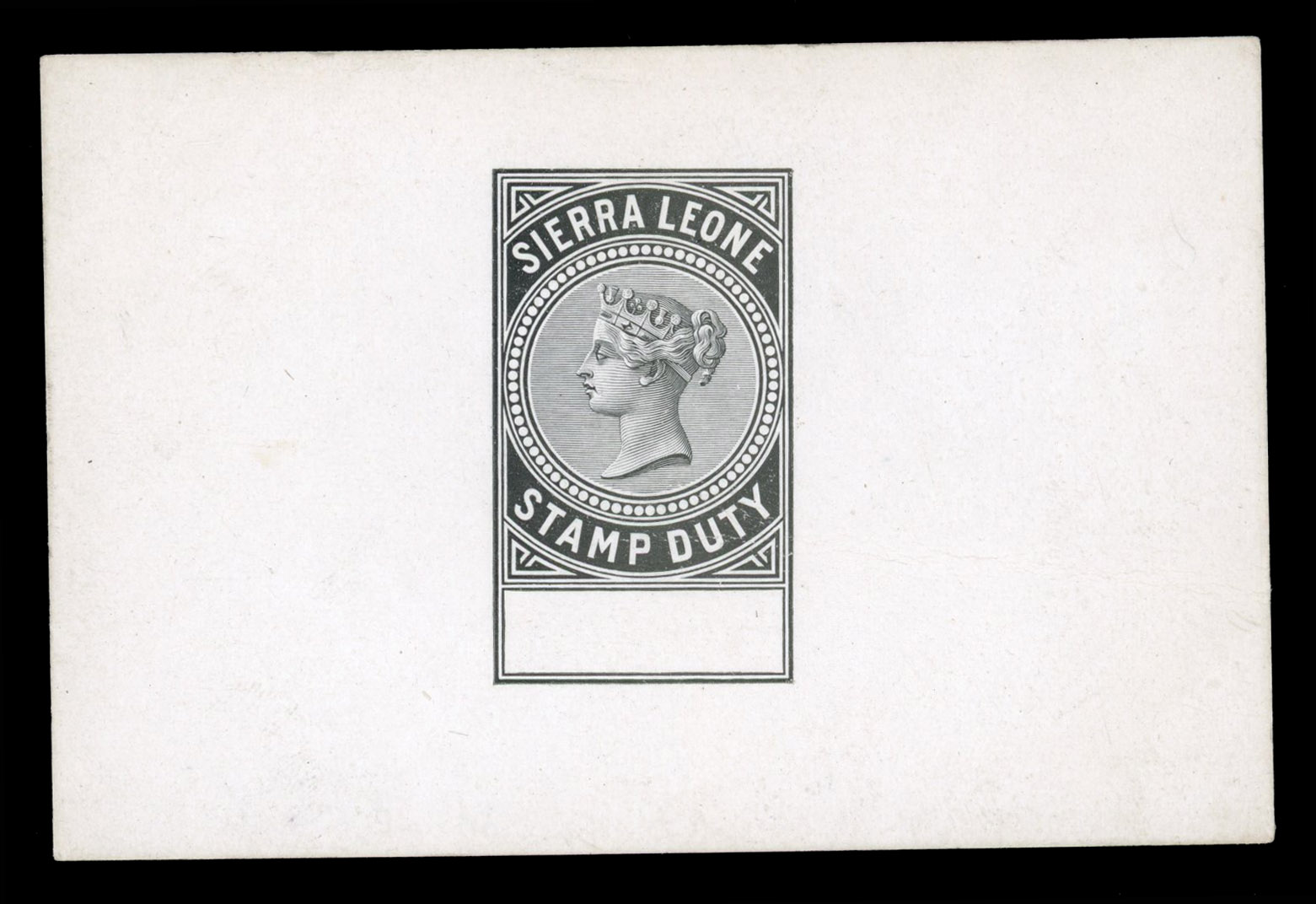 Sierra Leone 1884 Stamp Duty Die Proof