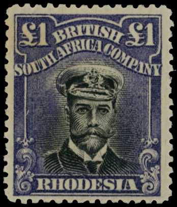 1917-20 £1 Head Die IIIA, perf 14. Large...