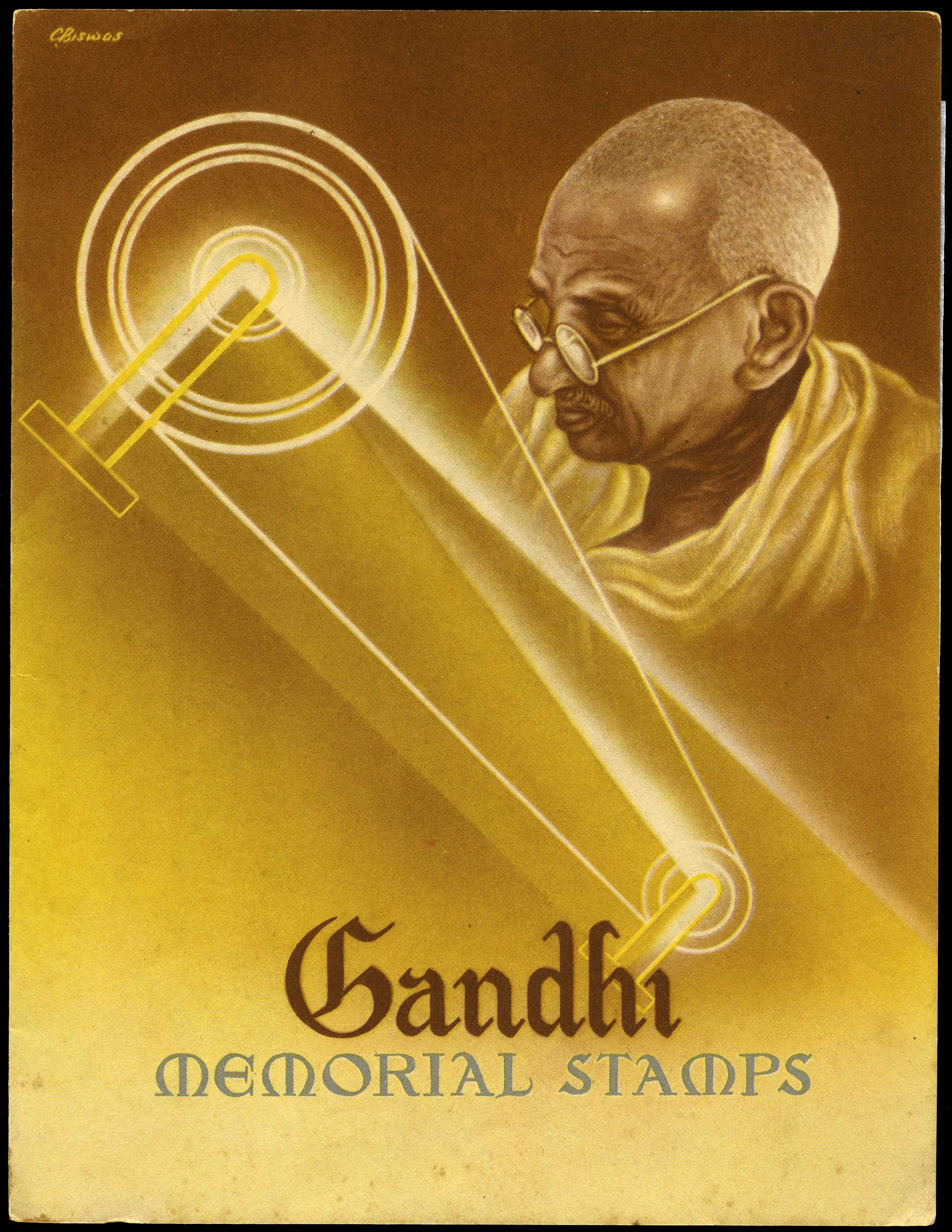 1948 Gandhi 1½a to 10r presentation folders...