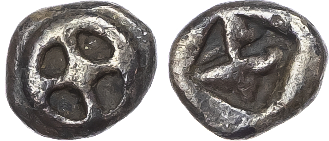 Attica, Athens (c. 545-525/15 BC) AR ‘Wappenmunzen’ Obol, 0.61g. 