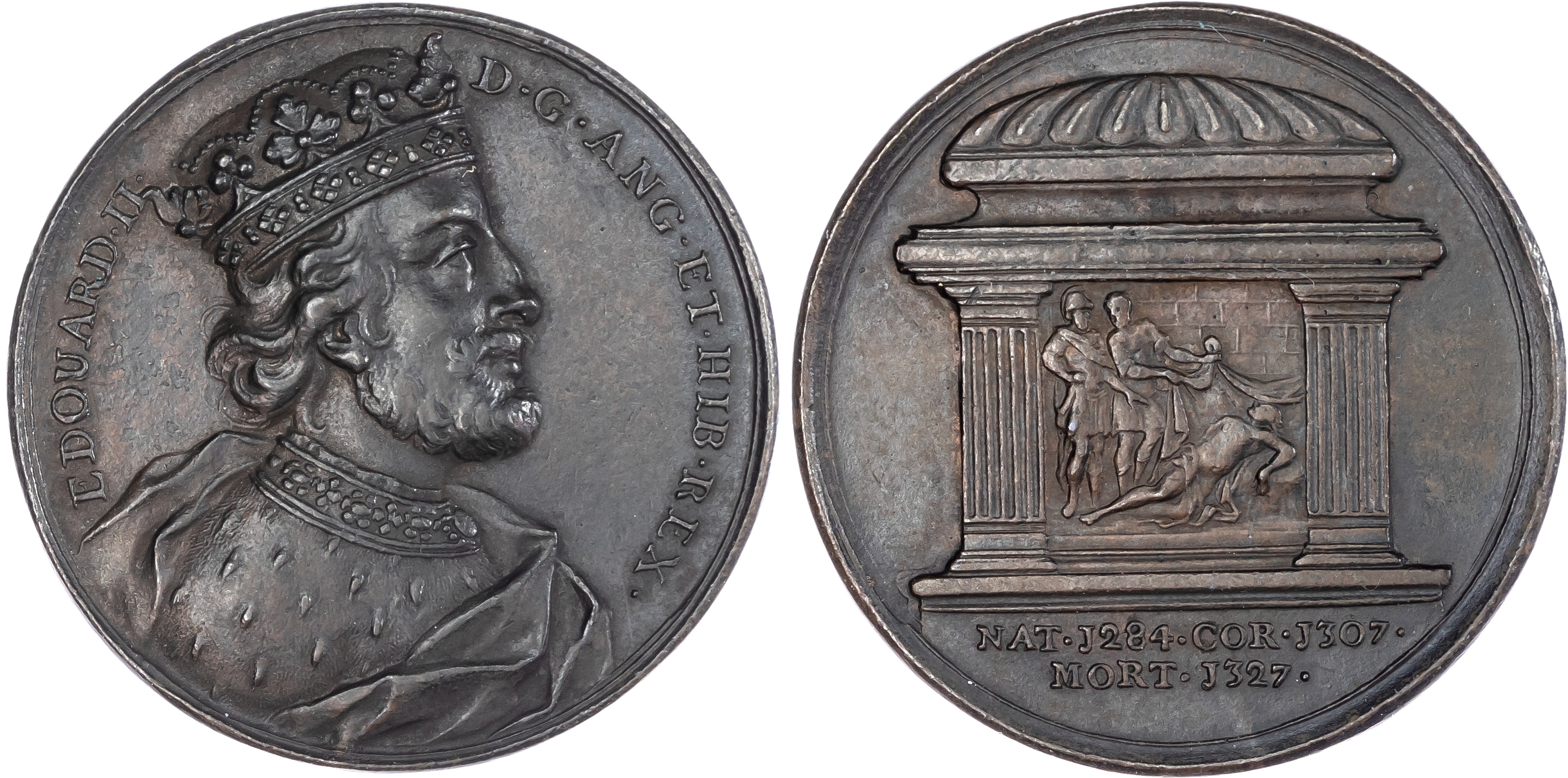Kings and Queens of England Series, c.1830. Bronze Medals (2)