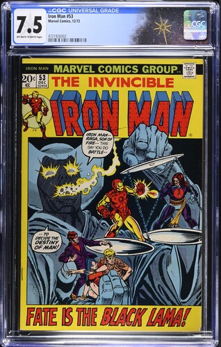Iron Man #53 CGC 7.5  "The Black Lama!" (Marvel Comics, 1972) Off-white to white pages