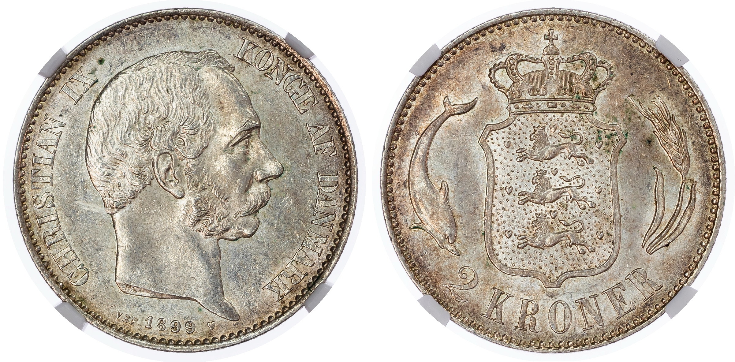 Denmark, Kingdom. Christian IX AR 2 Kroner. Copenhagen mint, 1875. 