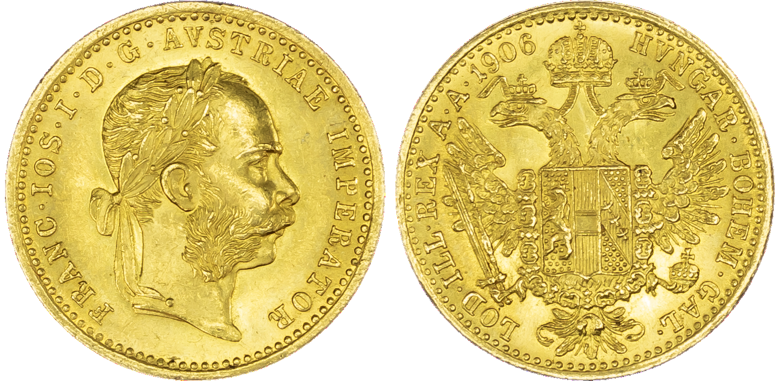 Austria, Franz Josef (1848-1916), gold Ducat, 1906, Vienna, 3.50g (Fr. 493; KM 2267). Extremely Fine to About Uncirculated.