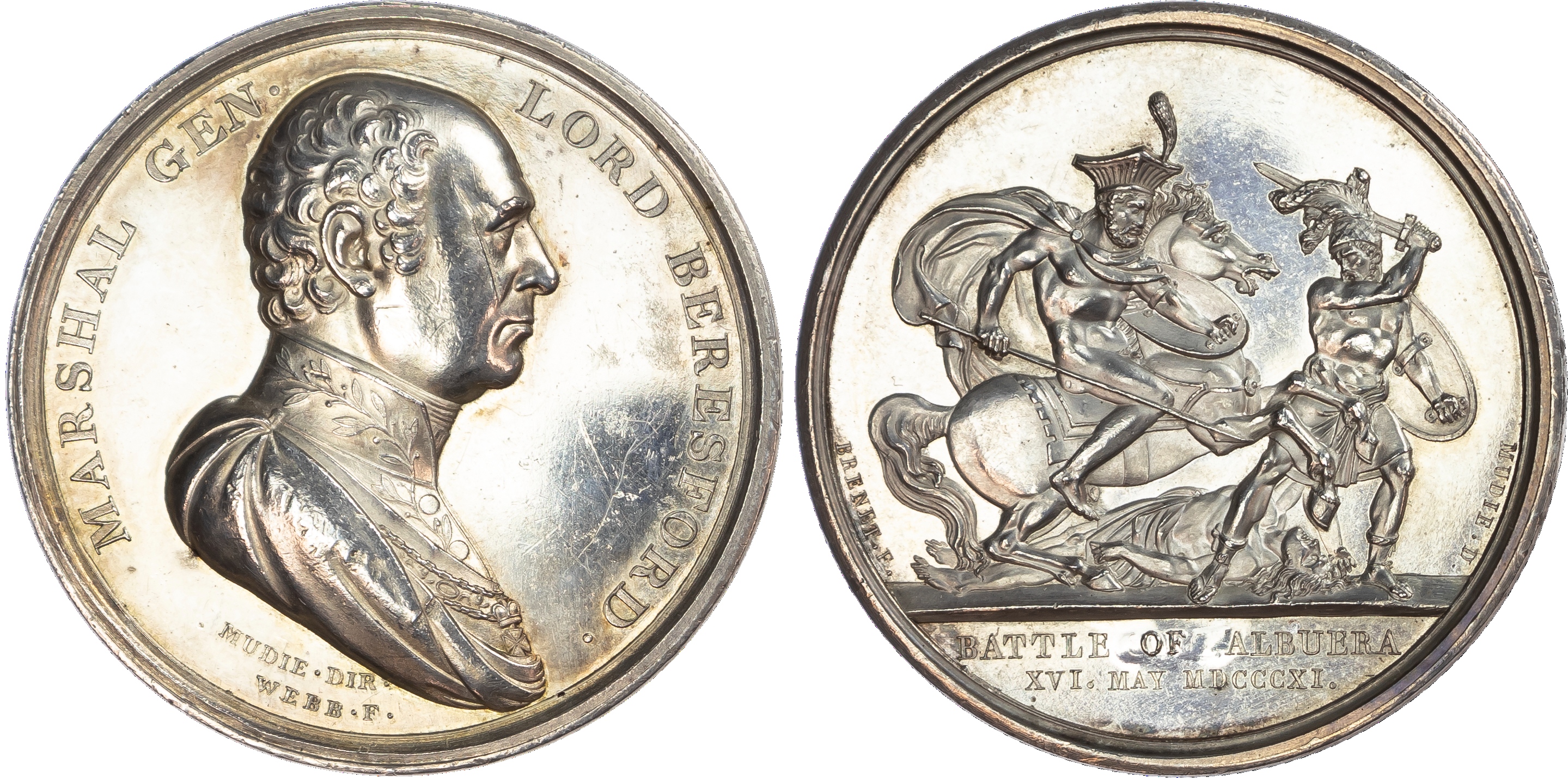 Marshal General Lord Beresford, Battle of Albuera, silver medal