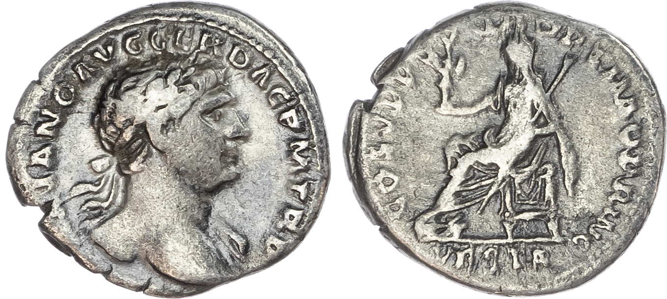 Trajan (AD 98-117) AR Denarius, Rome, AD 108, 3.17g.