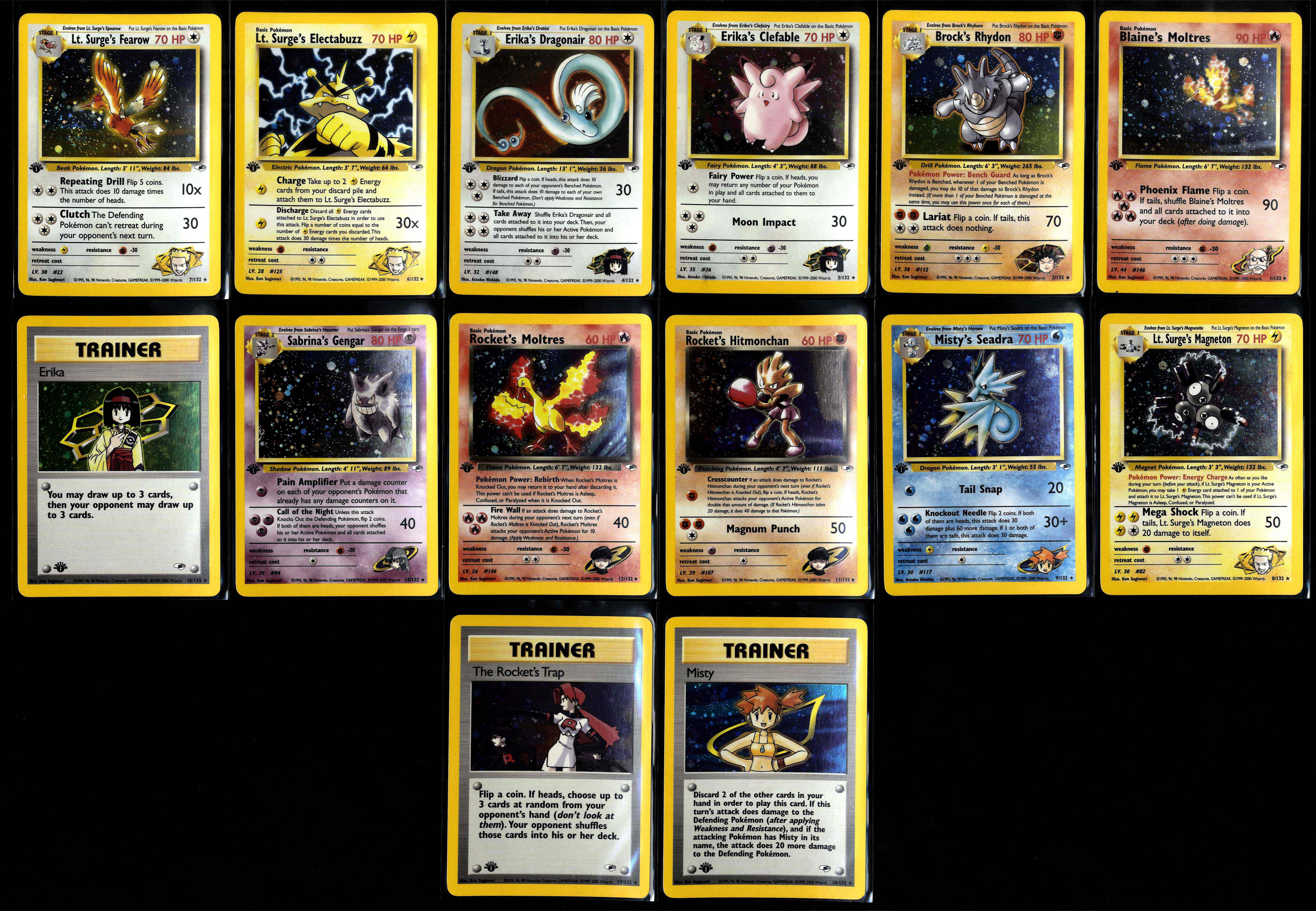 Gym Heroes 1st Edition - Partial Complete Set - 122/132