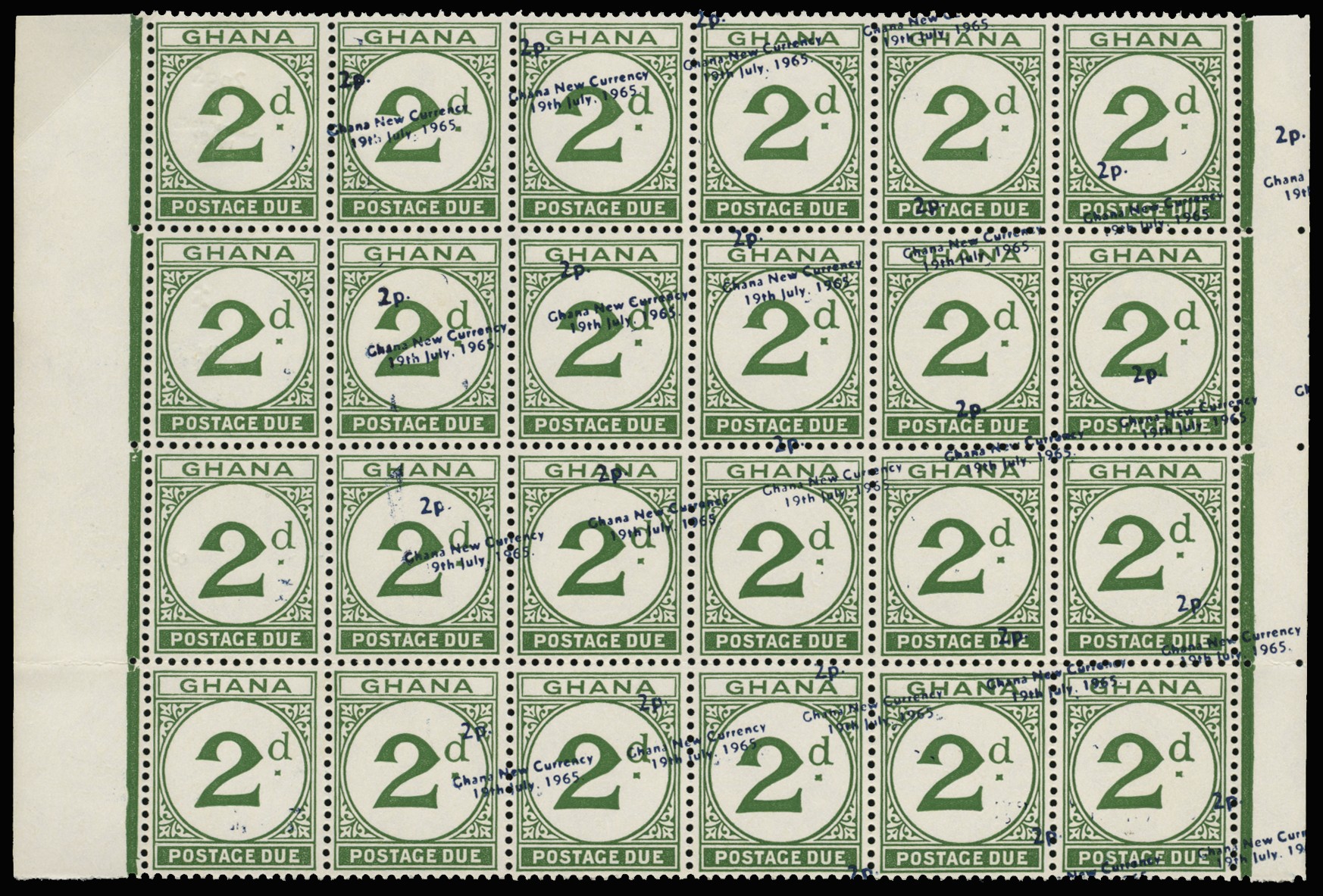 Postage Due. 1965 New Currency 2p on 2d...