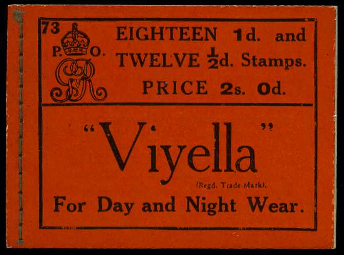 1918 (February) 2/- booklet (#73), mixed...