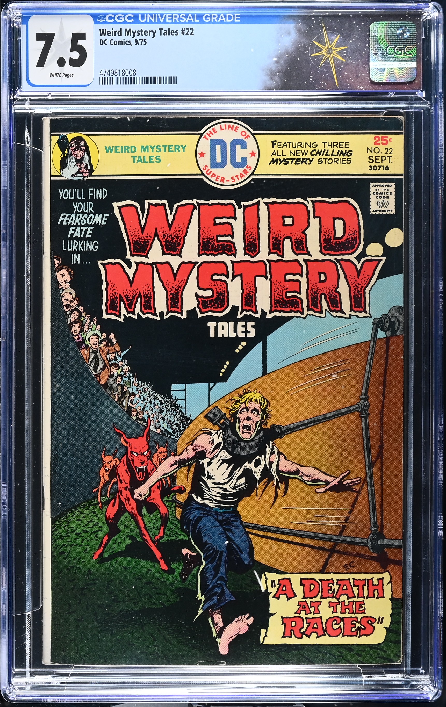 Weird Mystery Tales #22 CGC 7.5 Cover by Ernie Chan (DC Comics, 1975) White Pages