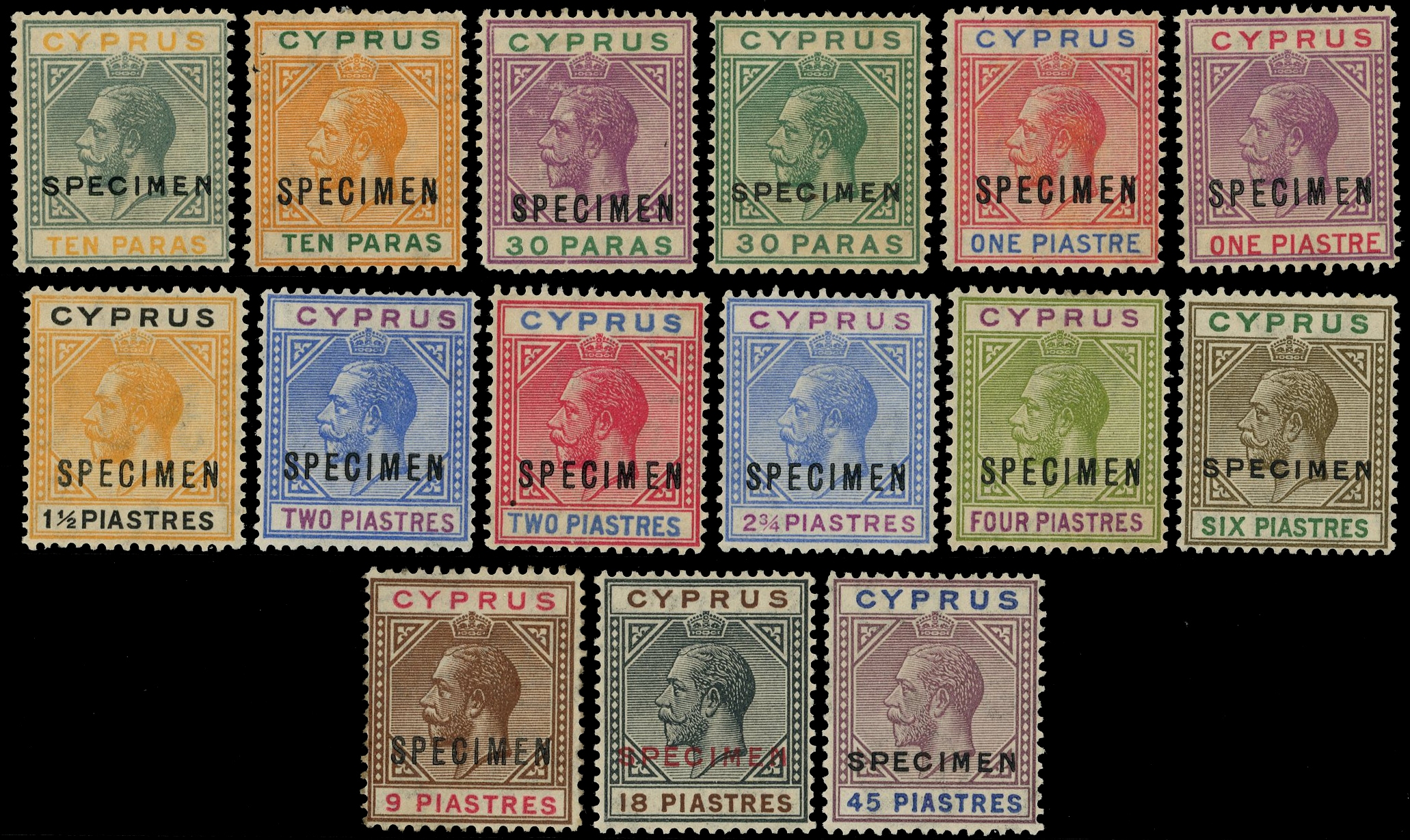 Cyprus SG 85s-99s Specimens