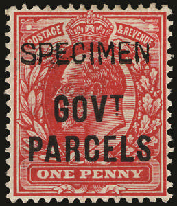 GB 1902 SG O74s 1d Government Parcels Specimen