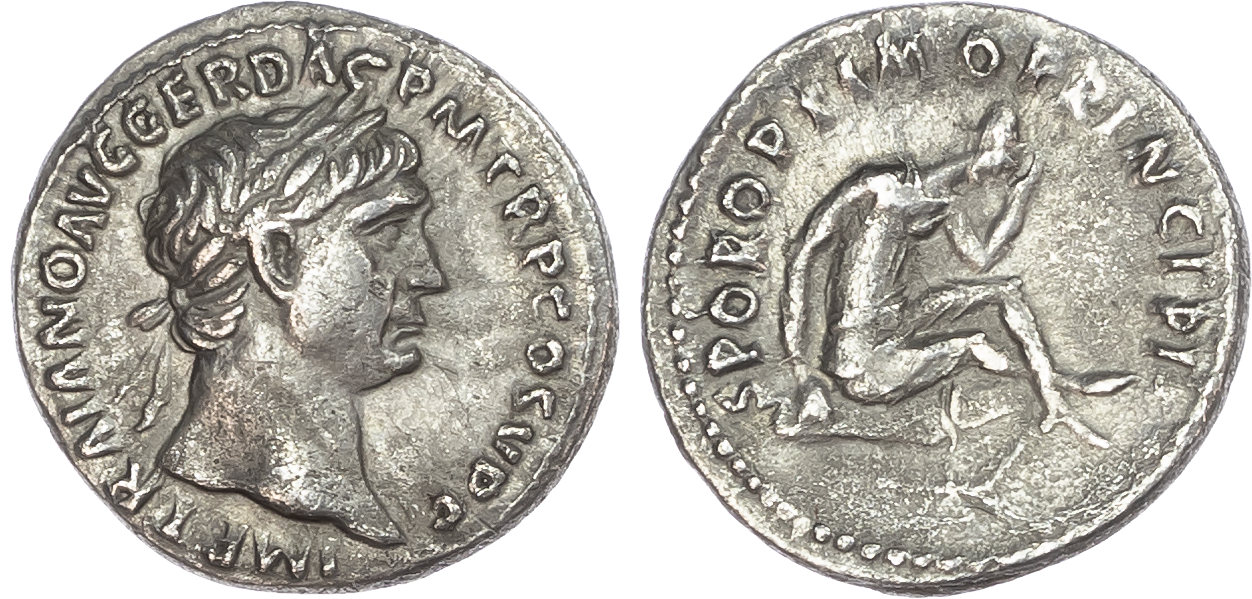 Trajan (AD 98-117) AR Denarius, Rome, AD 103, 3.05g. 