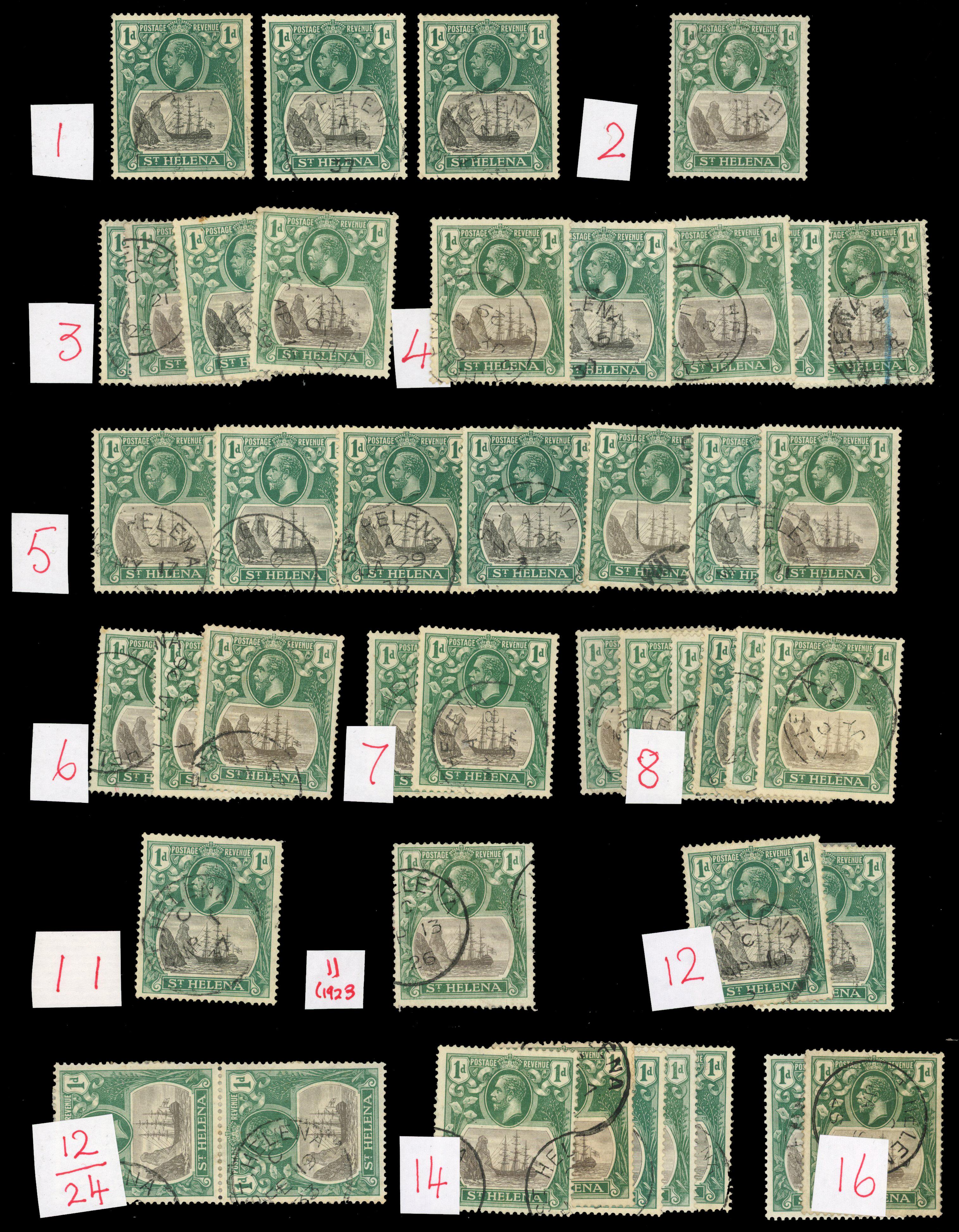 St Helena SG 98, 100 study used