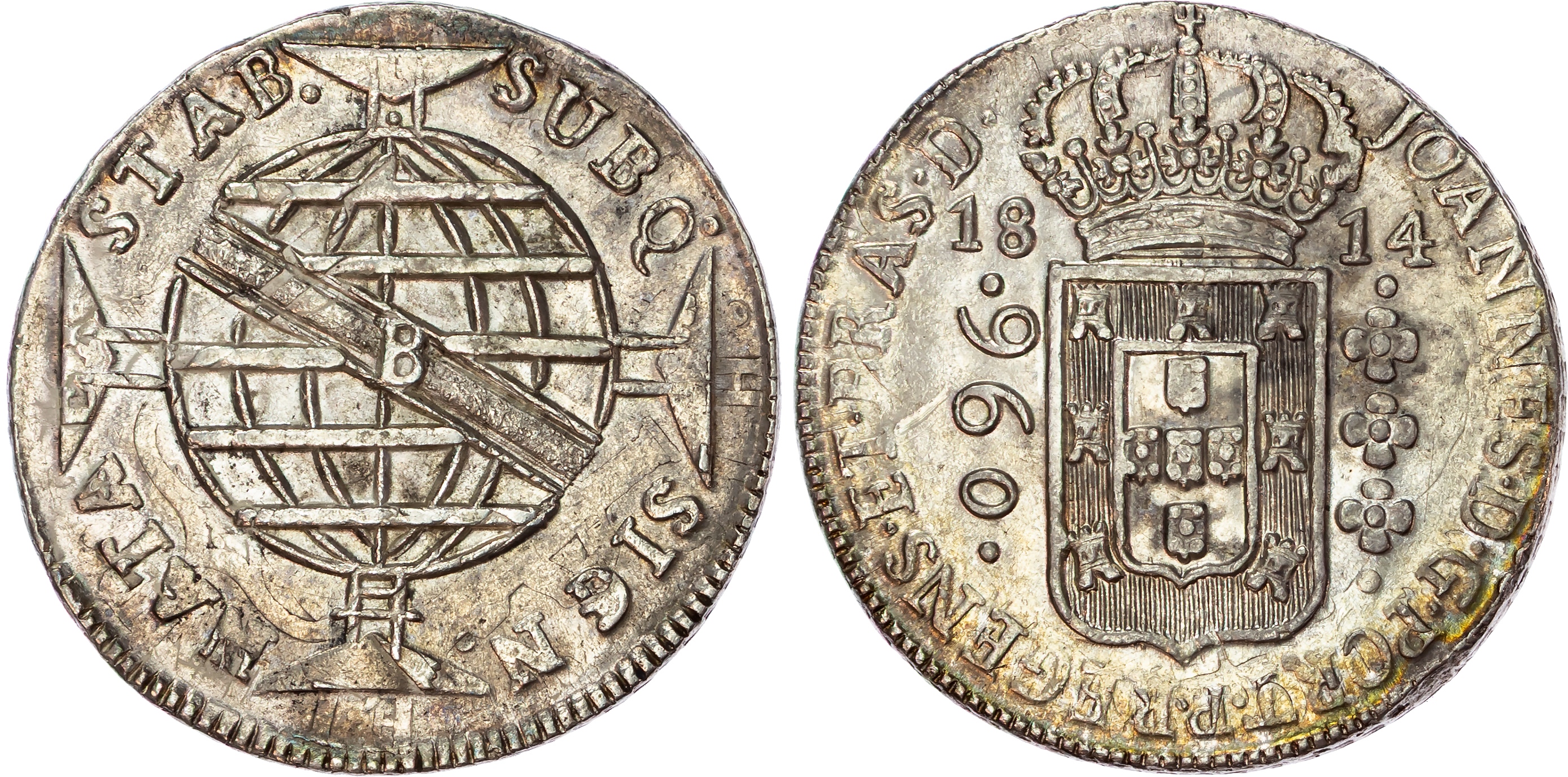 Brazil, João VI (1799-1818), silver 960 Réis, 1814 B