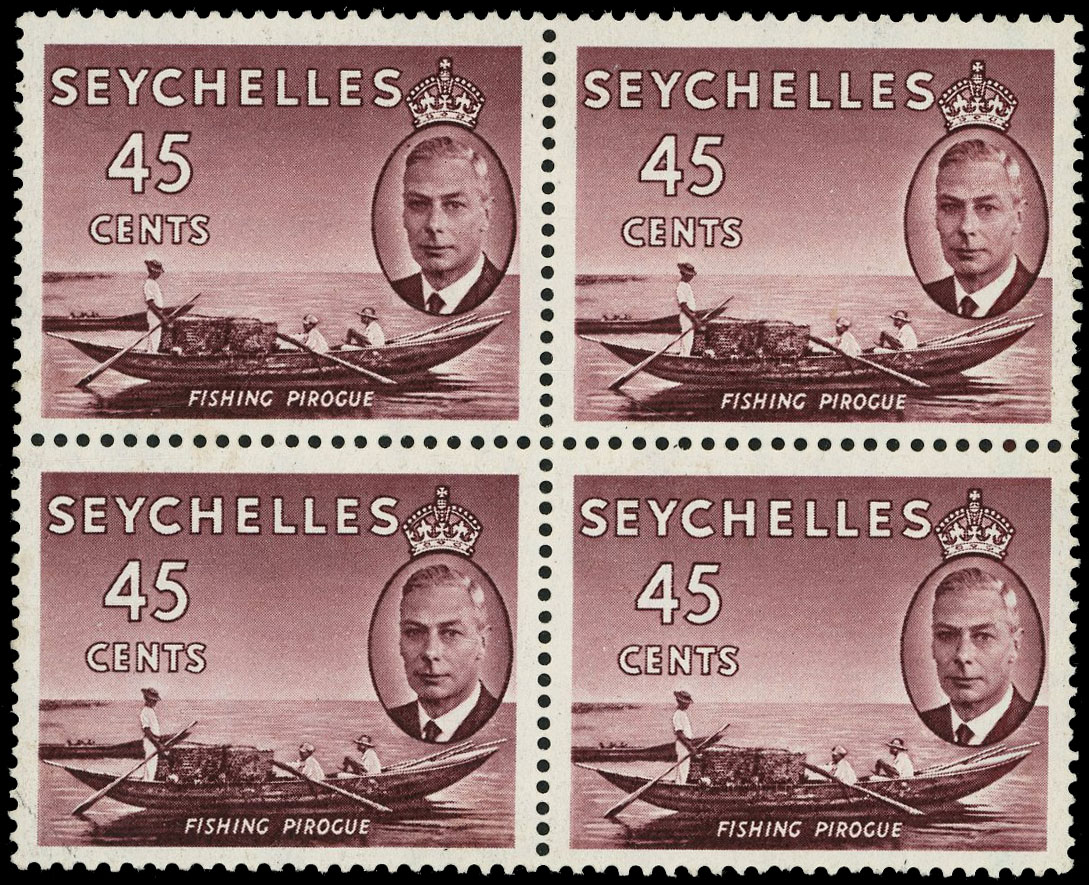 Seychelles SG 166b block mint