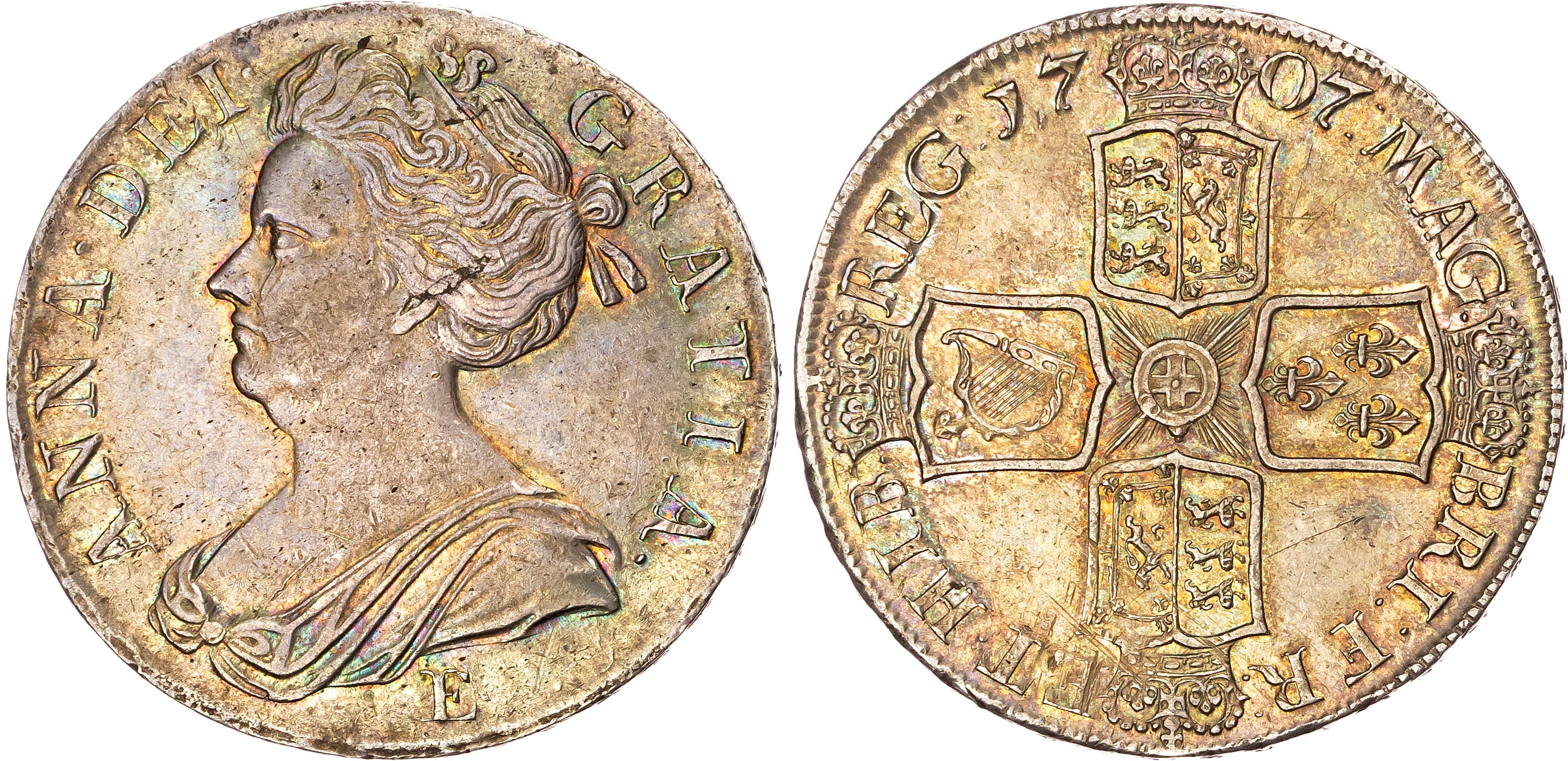 Anne (1702 1714), Crown, Edinburgh mint, 1707, SEXTO.