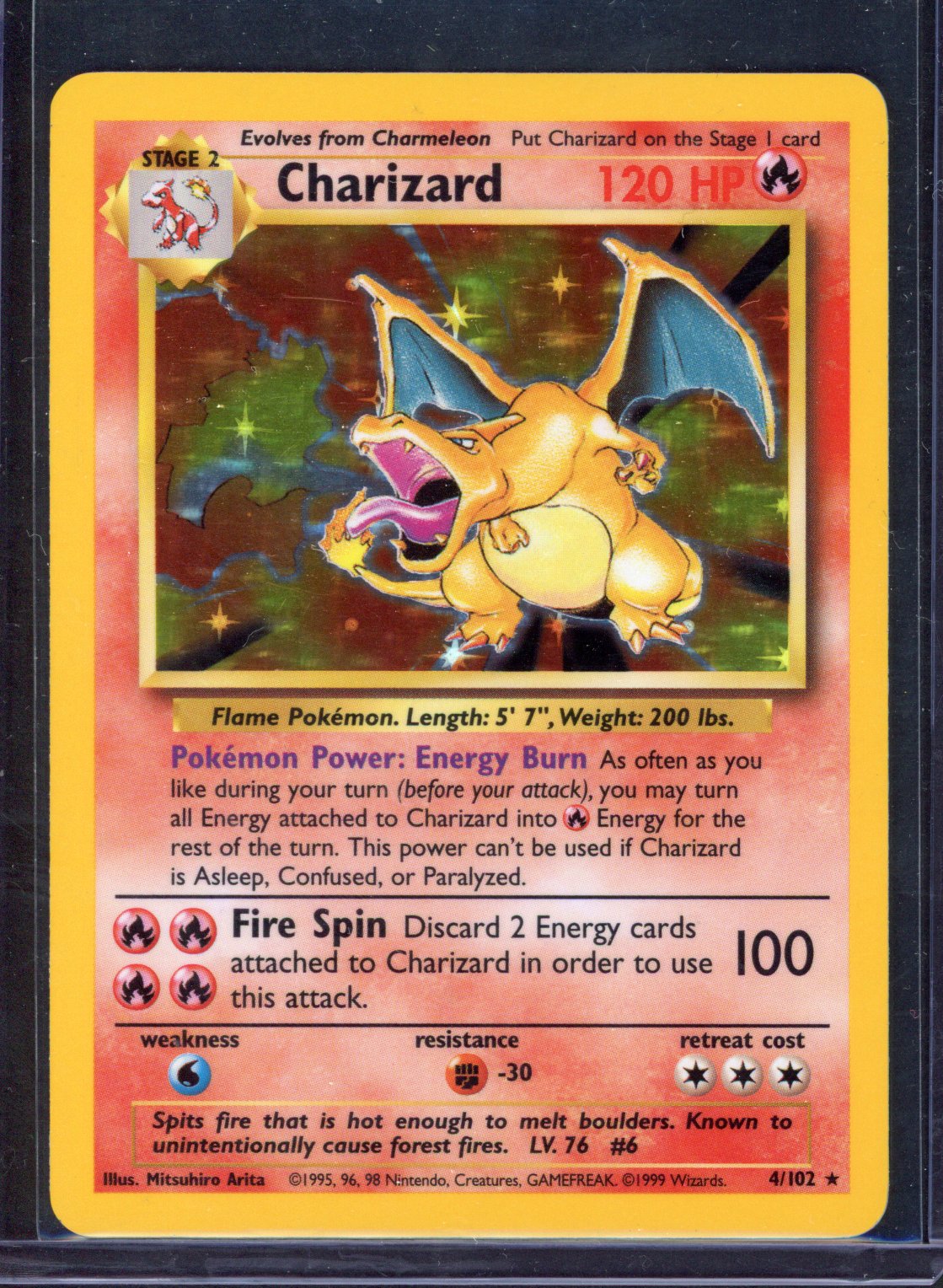Charizard Holo #4/102 - Base Set Near Mint 