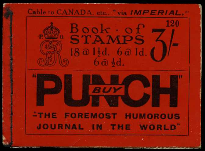 1927 (May) 3/- booklet (#120), most panes...