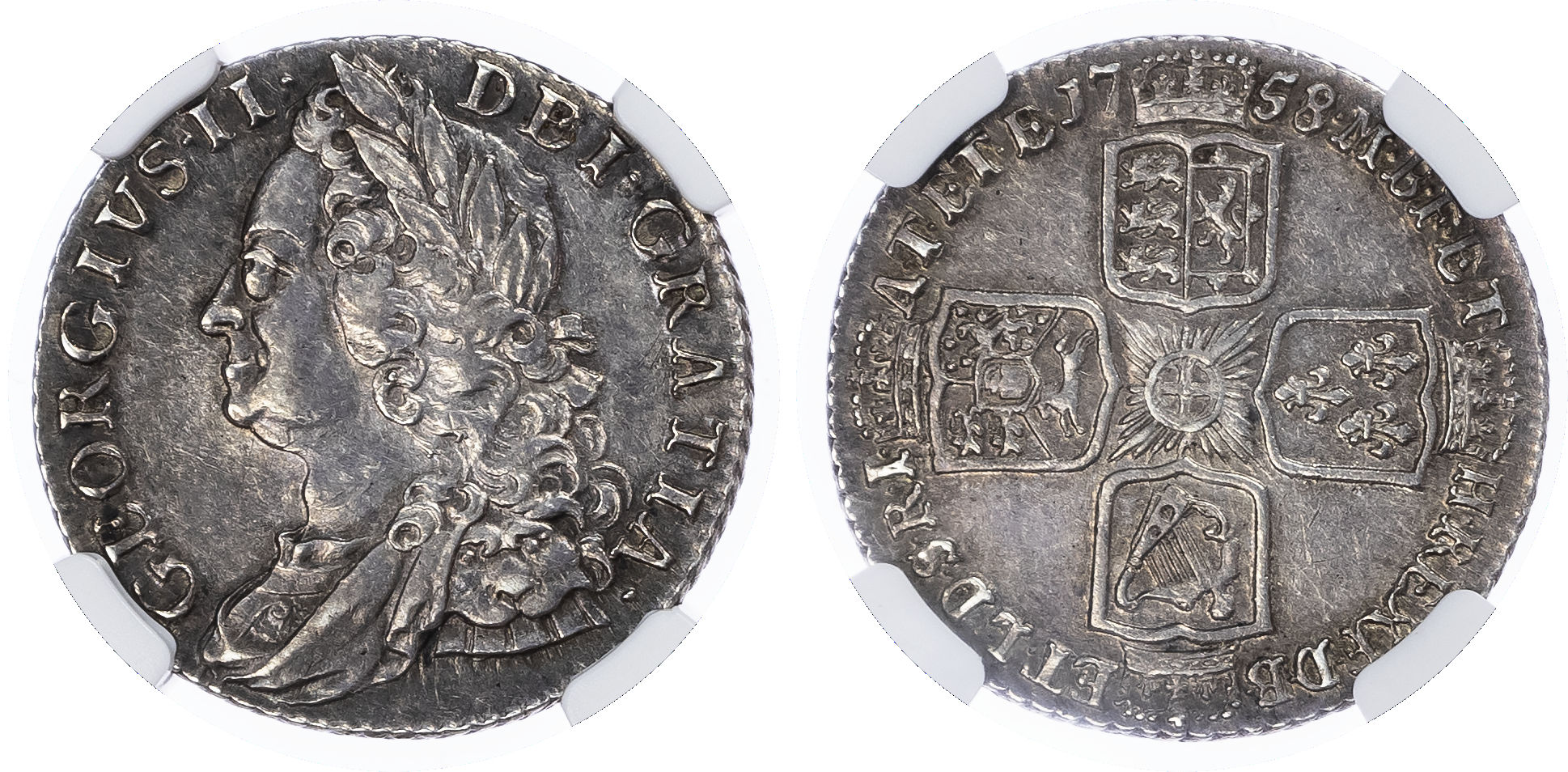 Great Britain. George II AR Shilling. 1758. 