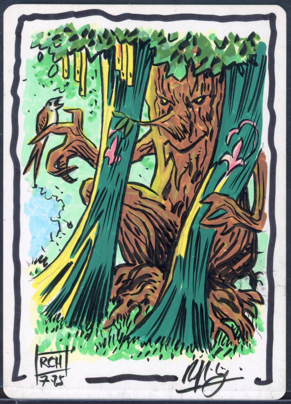 Signed Bosk Banneret Artist Proof with Custom Back Illustration by Ralph Horsley