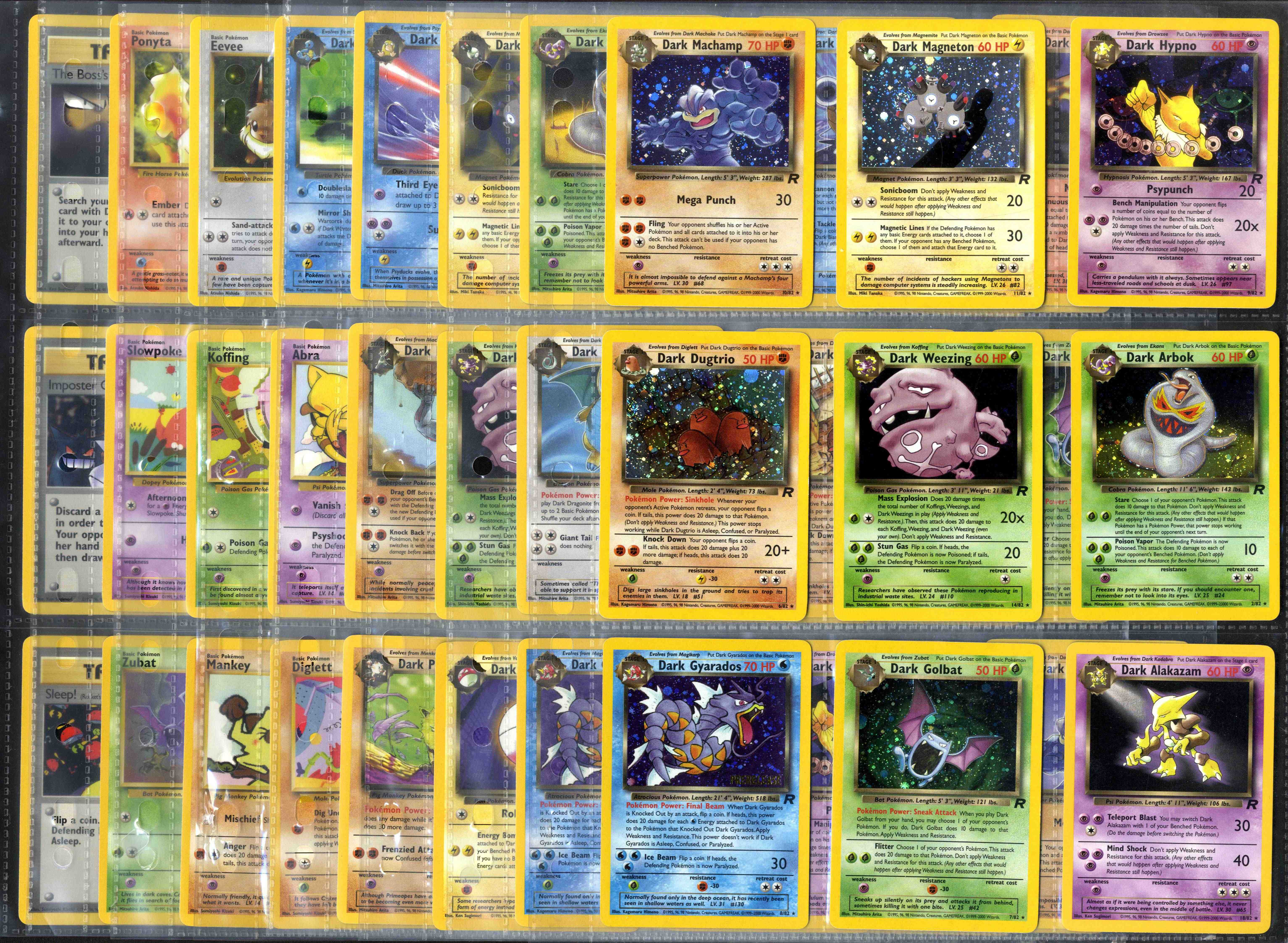 Pokémon TCG - Team Rocket Partial Complete Set  