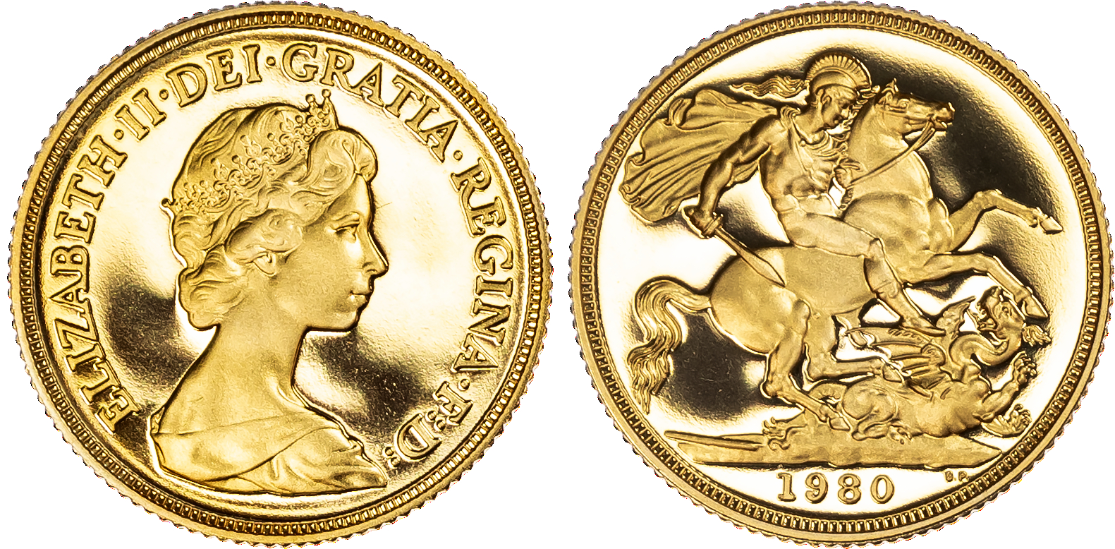 Elizabeth II (1952-2022), The Sovereign Four Coin Set, 1980