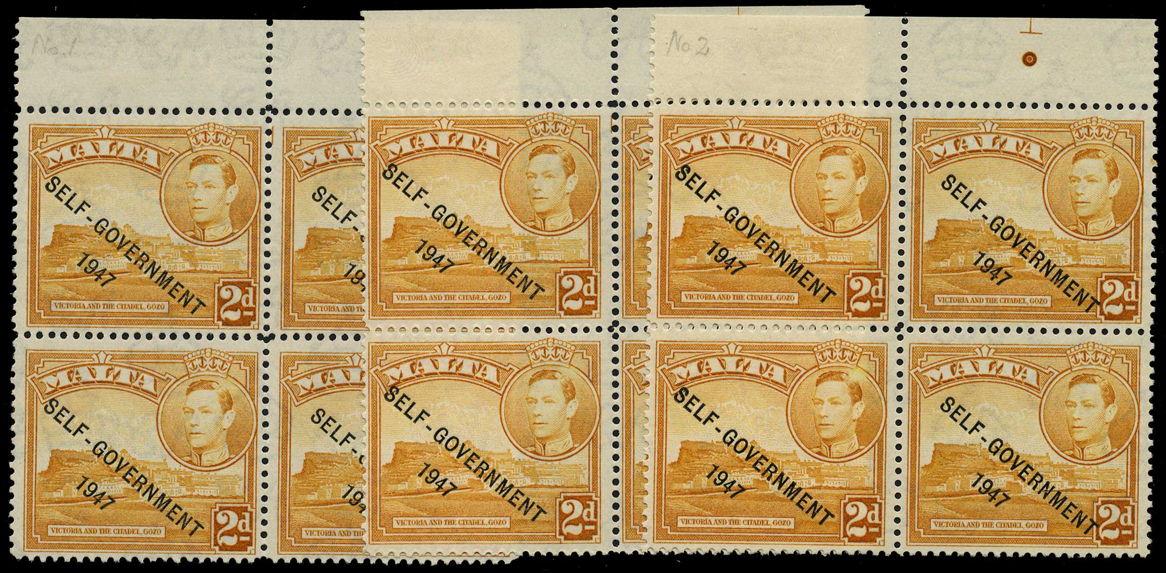 1953 2½d yellow-ochre three mint...