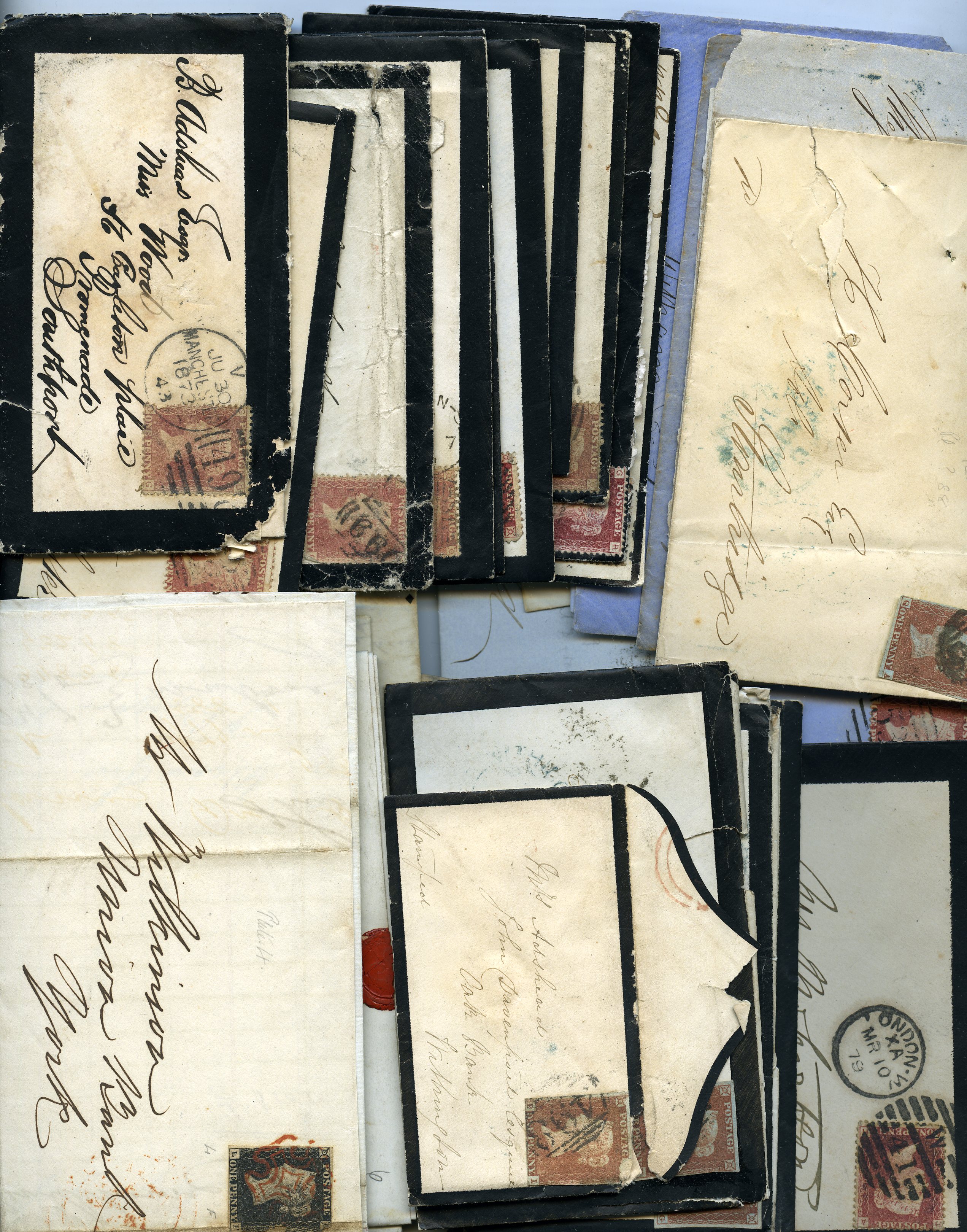 POSTAL HISTORY: 1840-79 selection on...