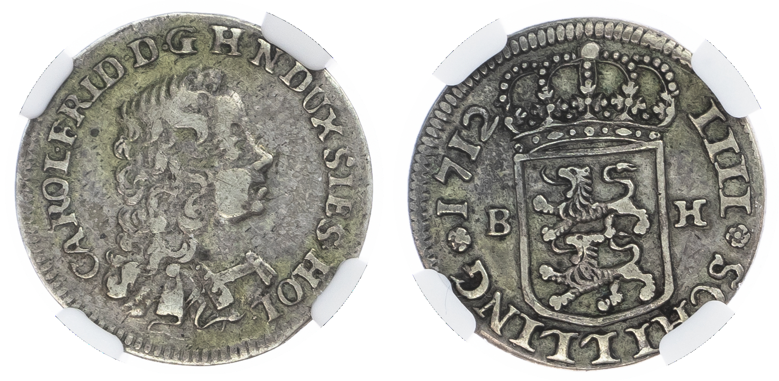 Germany, States, Schleswig-Holstein-Gottorp. Charles Frederick AR 4 Schilling. 1712 BH.