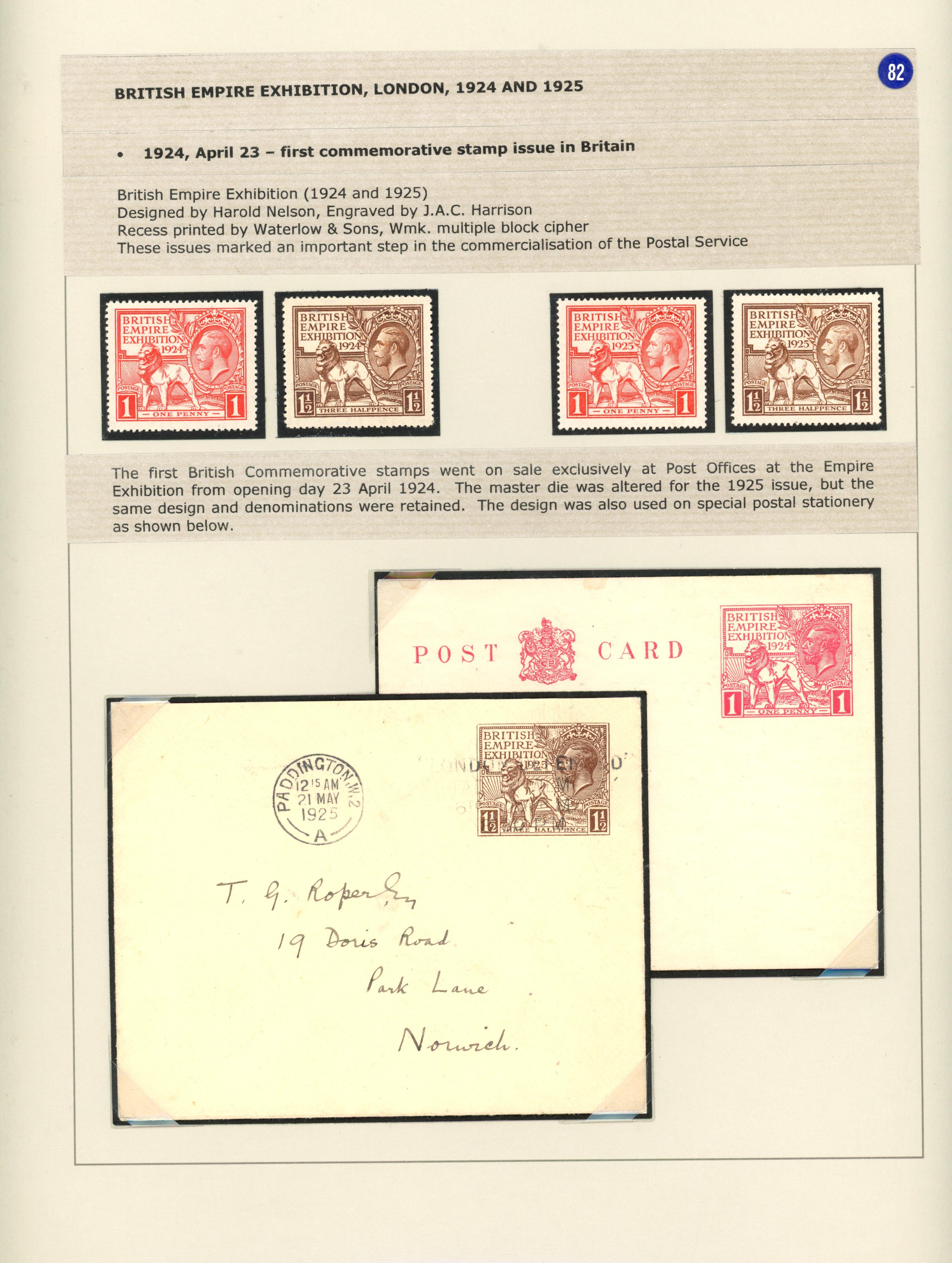 GB 1924-25 British Empire Exhibition collection