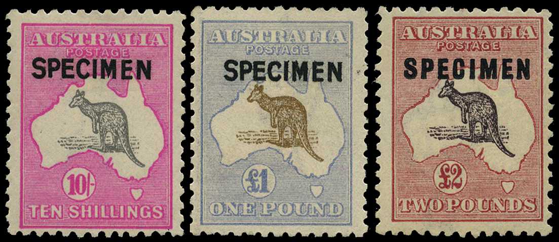 Third Watermark: 1915-27 set of three to £2...