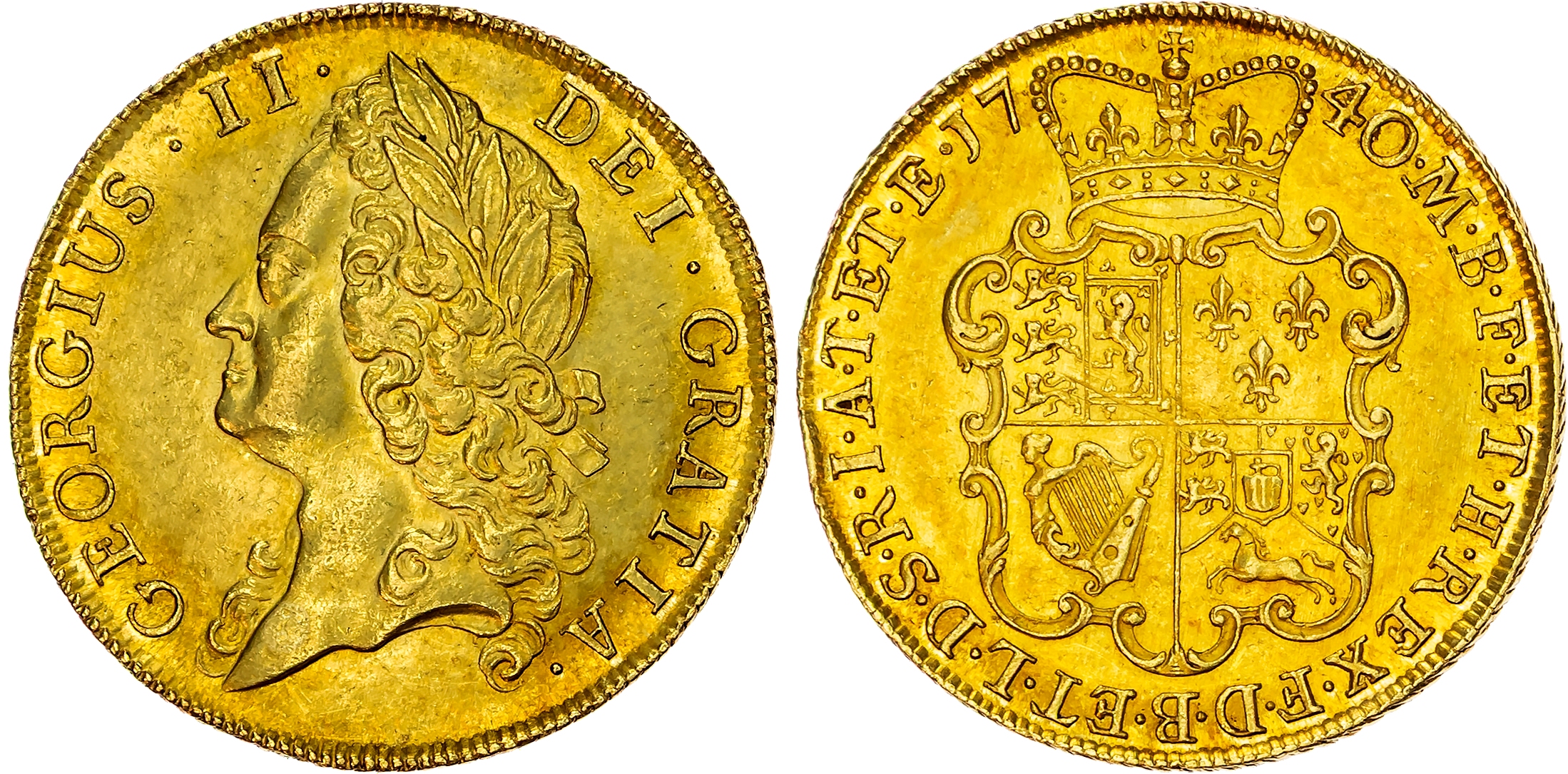 George II (1727-1760), Two Guineas, 1740/39.