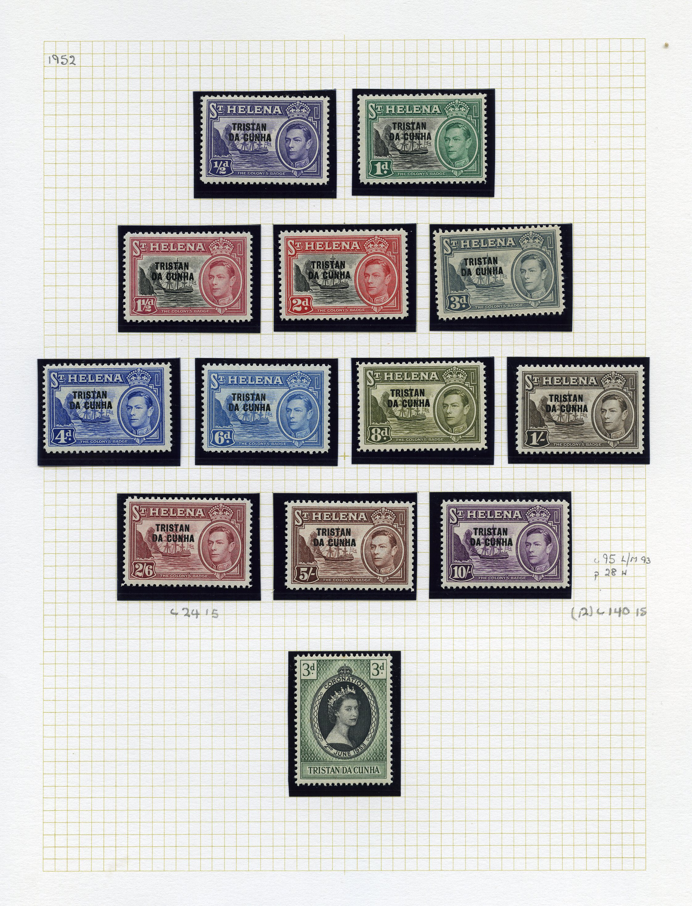 Mainly mint on leaves including 1952, 1954,...