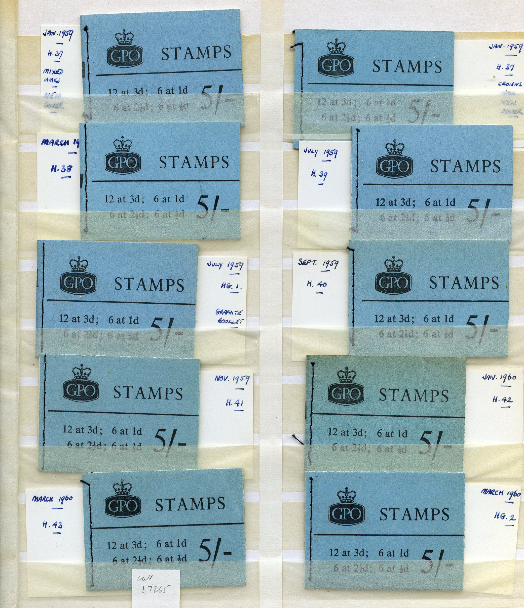 1959 - May 1965 5/- booklets, complete run...