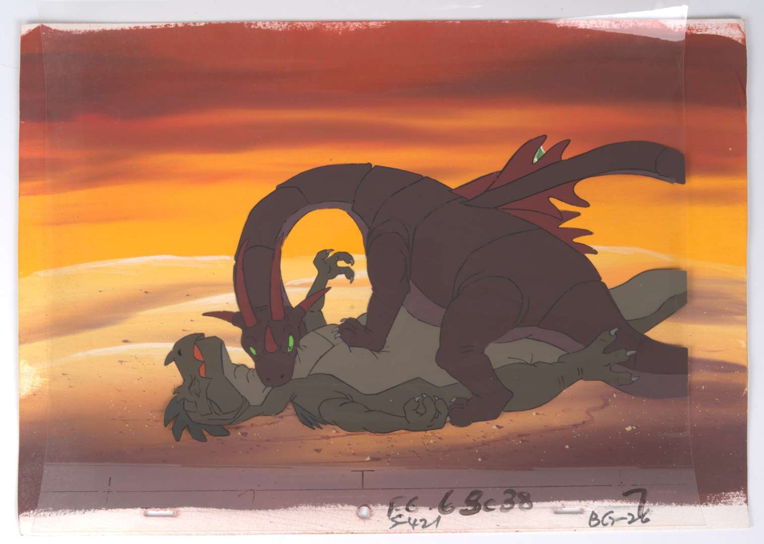 The New Adventures Of Flash Gordon Original Hand Painted Production Cels and Backgrounds (Filmation, 1979-1982) Total 2