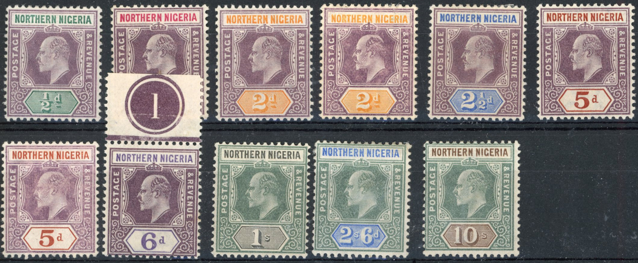 Northern Nigeria 1902-12 collection mint