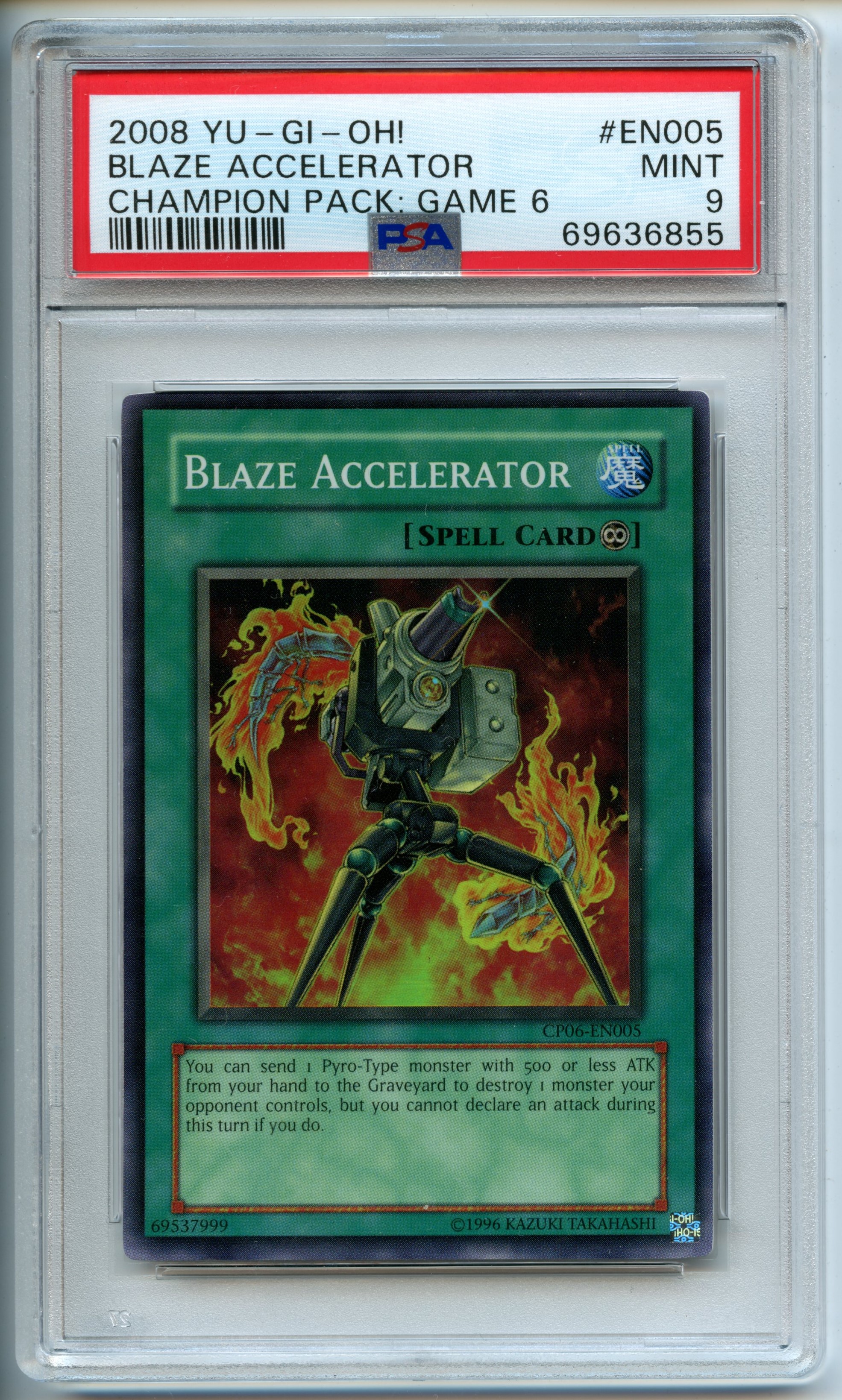 Yu-Gi-Oh! - Blaze Accelerator   - Champion Pack: Game 6 - PSA 9