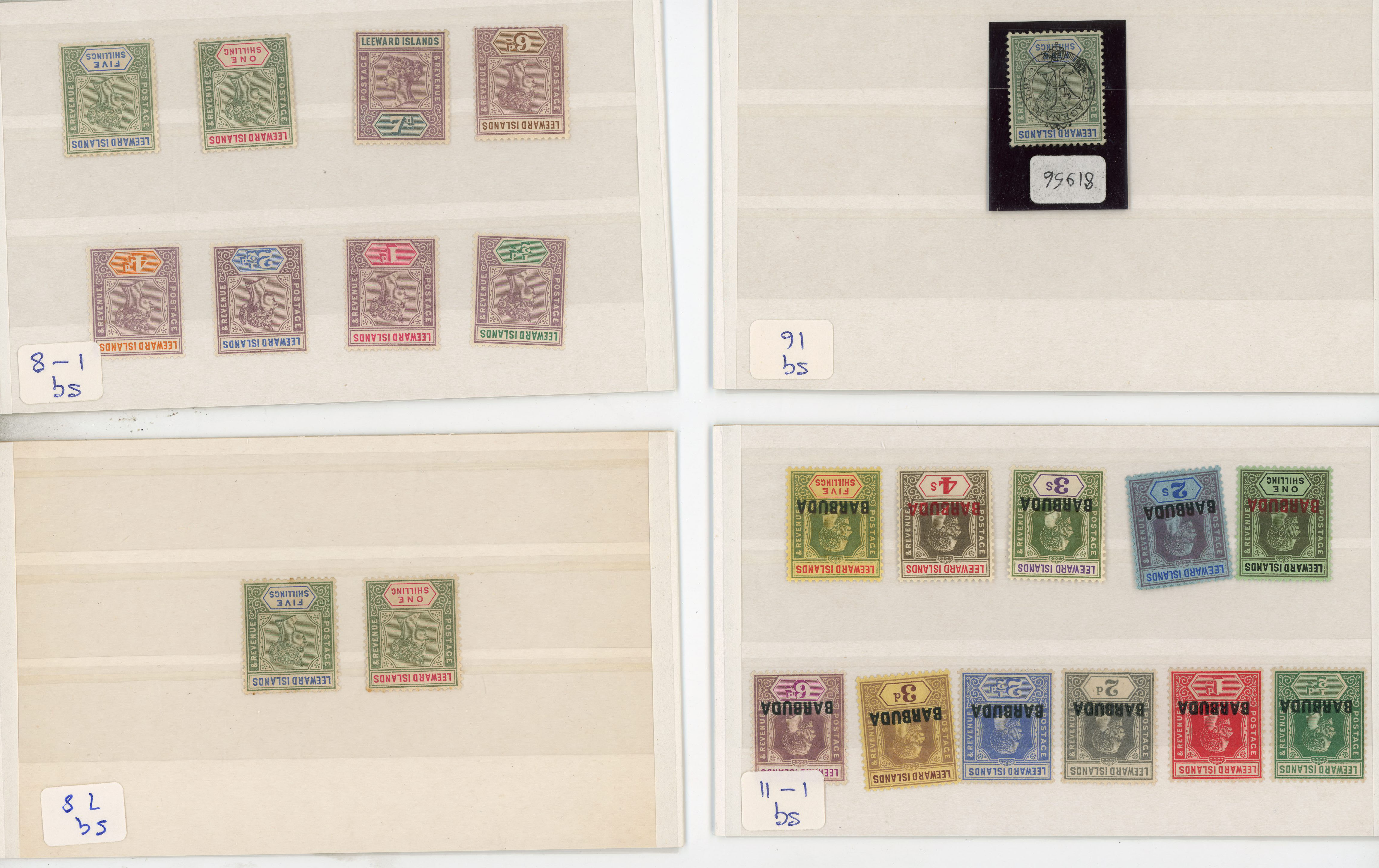 1890-1932 mint and used selection arranged on stockcards 