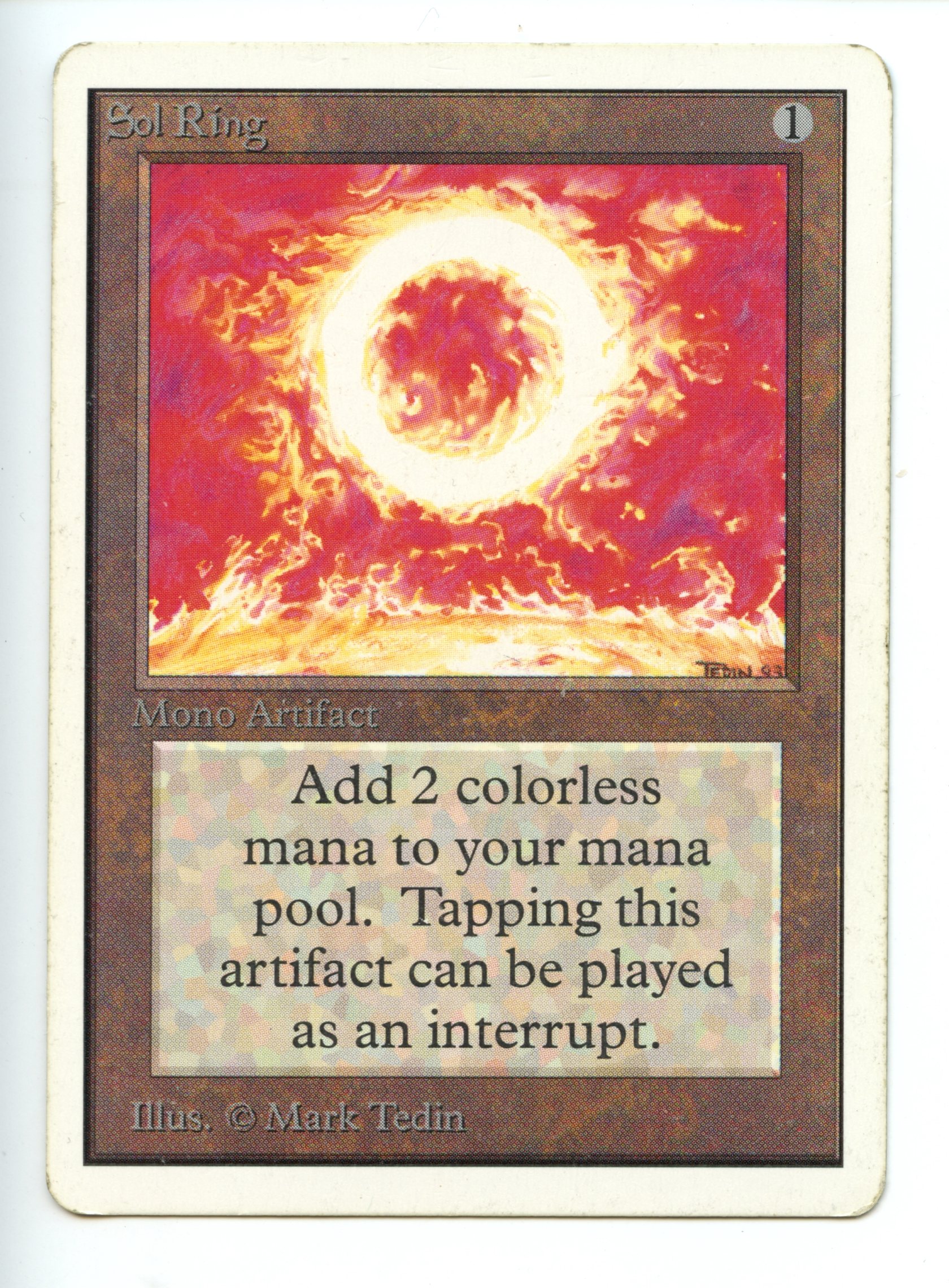 Magic The Gathering - Sol Ring - Unlimited - Heavily Played Condition