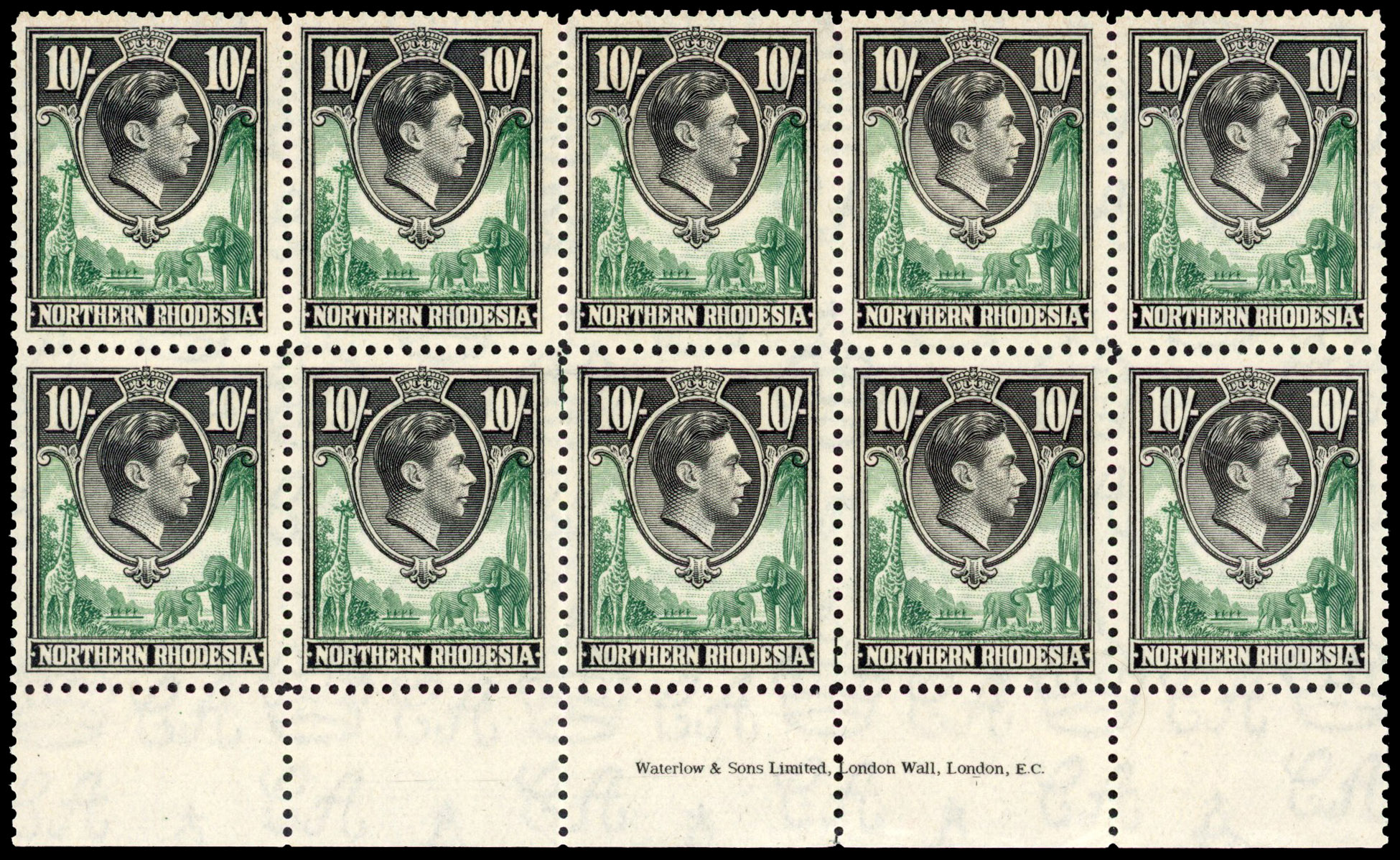 Northern Rhodesia SG 44 imprint block mint