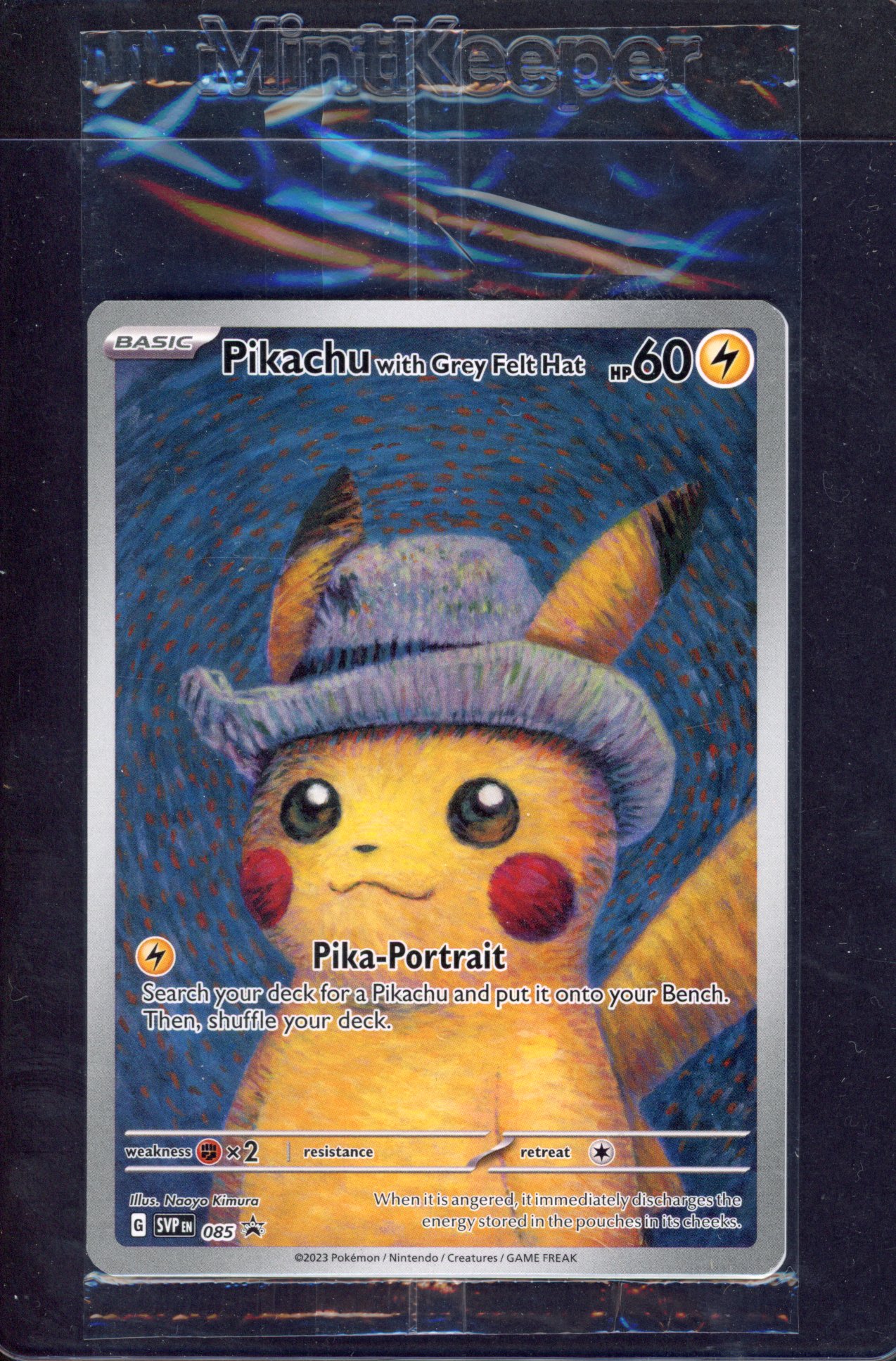 Pikachu with Grey Felt Hat SEALED - SVP 085 - Near Mint