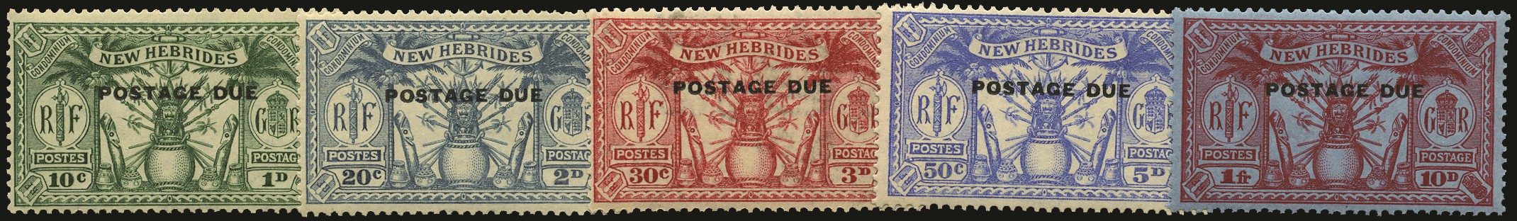 Postage Due. 1925 set of 5 to 10d...
