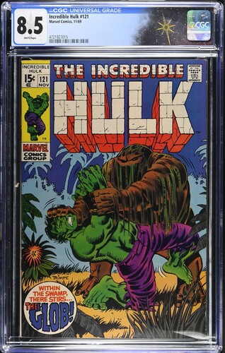Incredible Hulk #121 CGC 8.5 1st appearance of the Glob (Marvel Comics, 1969) White pages