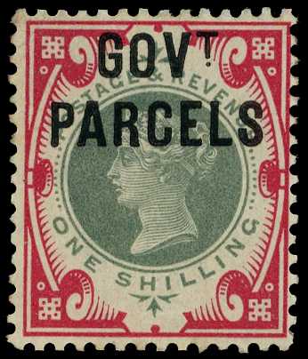 Officials; Govt. Parcels. 1900 1/- green...