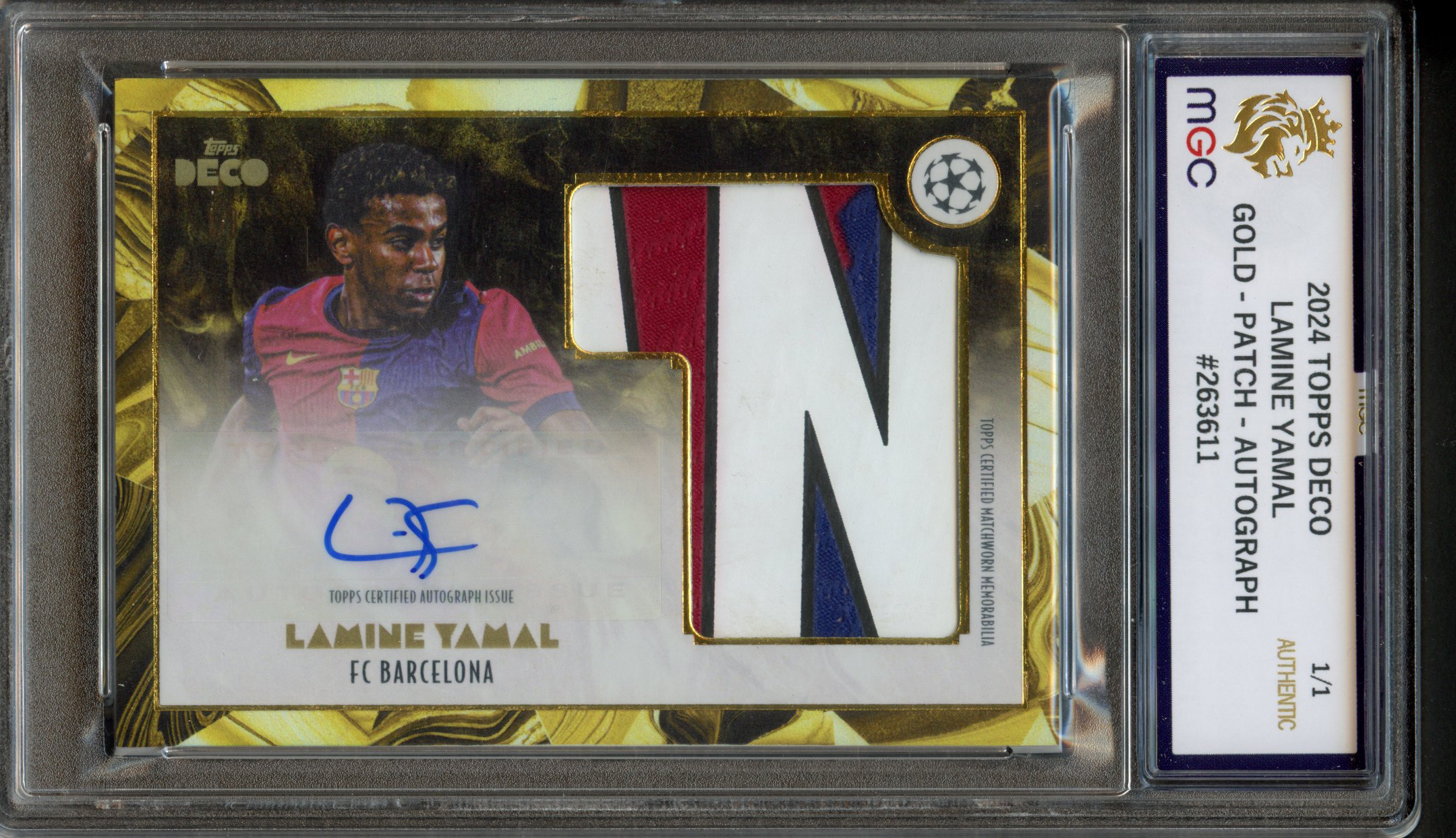 MGC Authentic 2024 Topps Deco Lamine Yamal Gold Patch Autograph 1/1