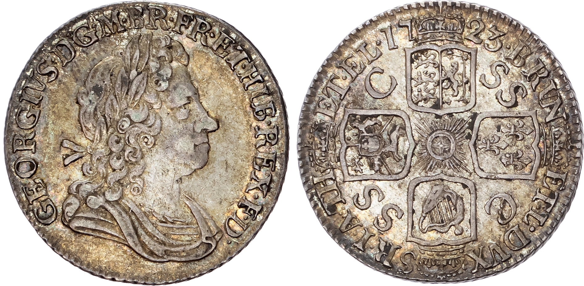 George I (1714-1727) Shilling, 1723, South Sea Company.