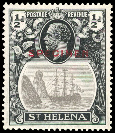 St Helena SG 97bs Torn Flag Specimen