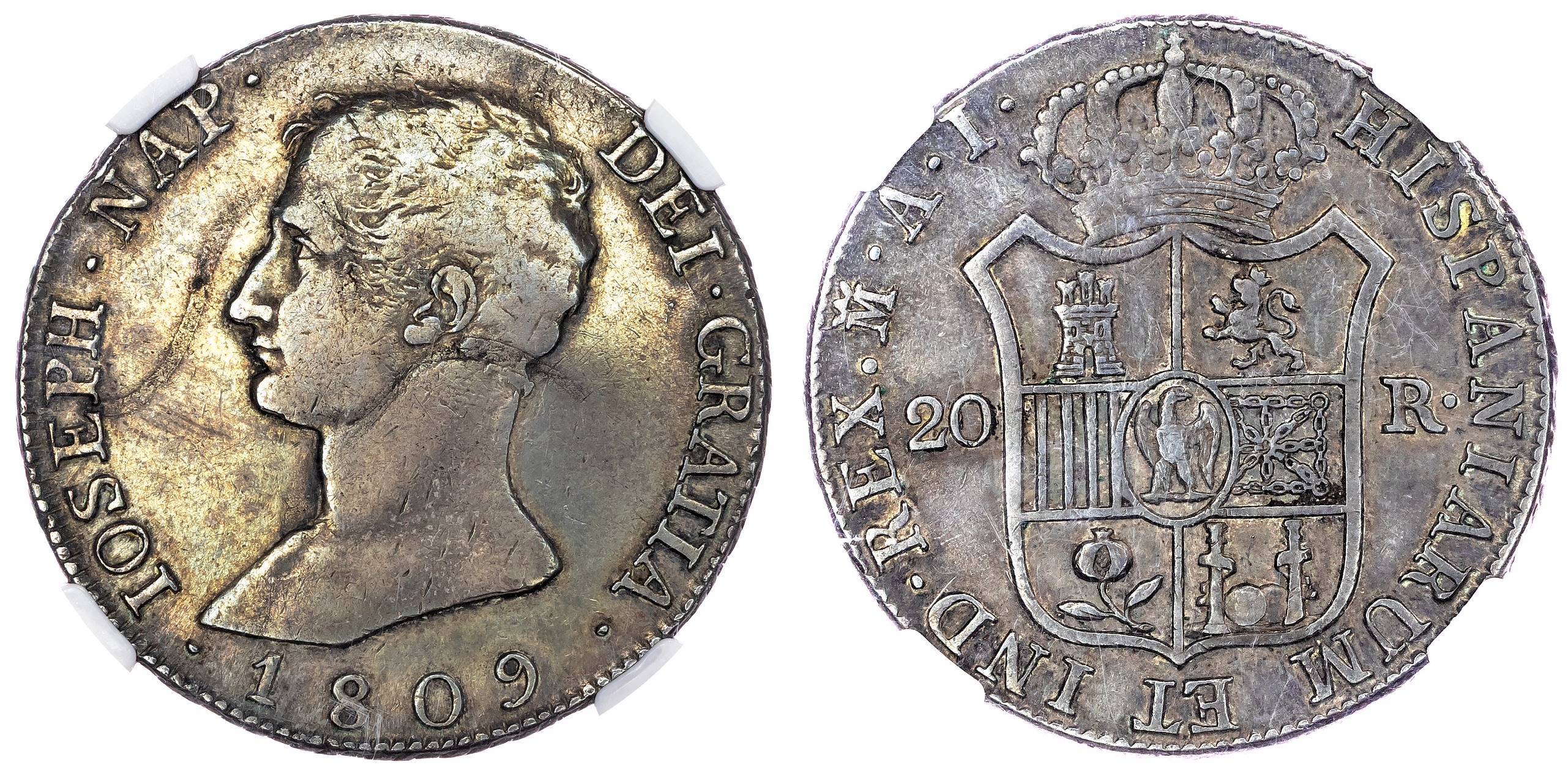 Spain, Joseph Napoleon (1808-1814), silver 20 Reales, De Vellon