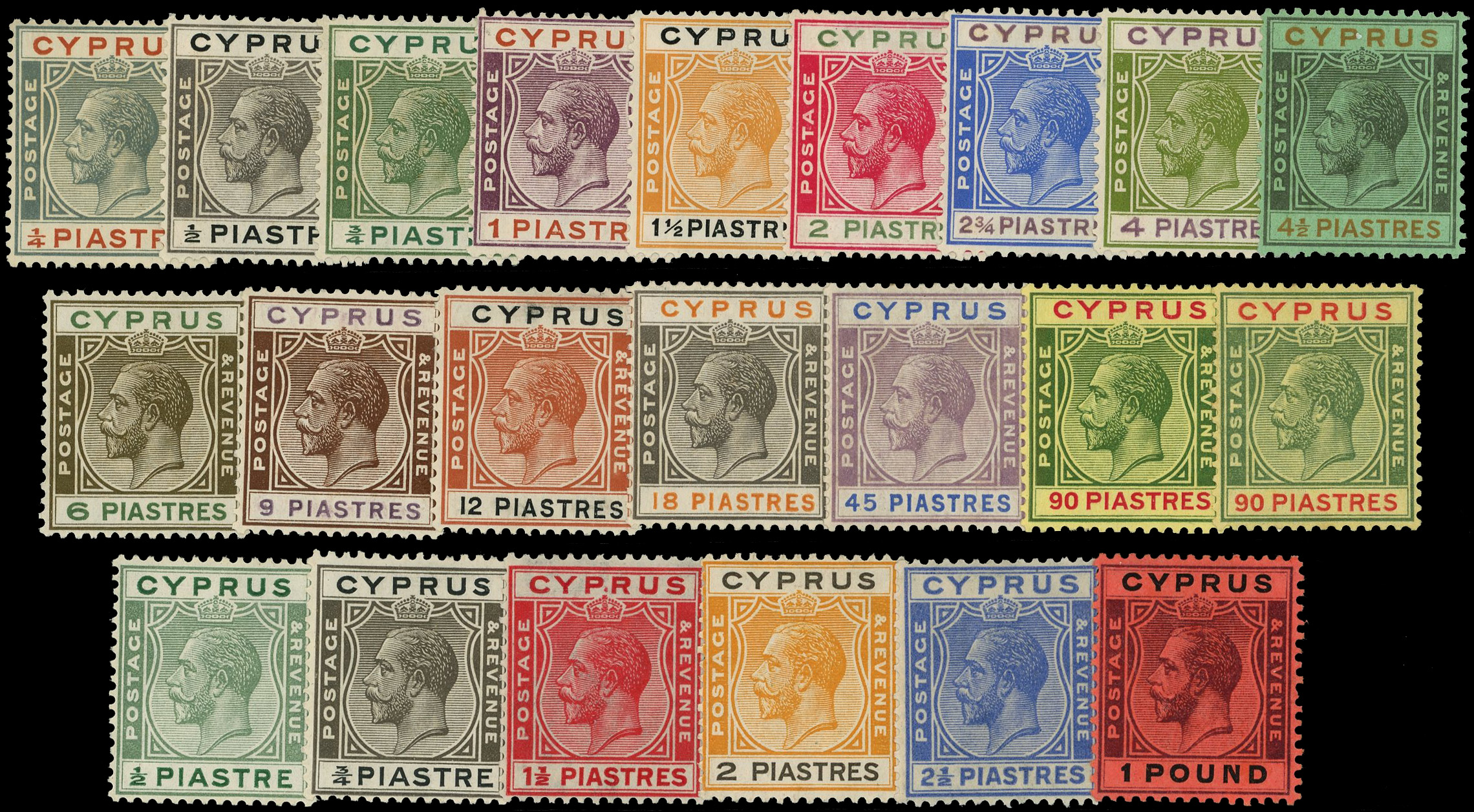 Cyprus SG 102-122 mint